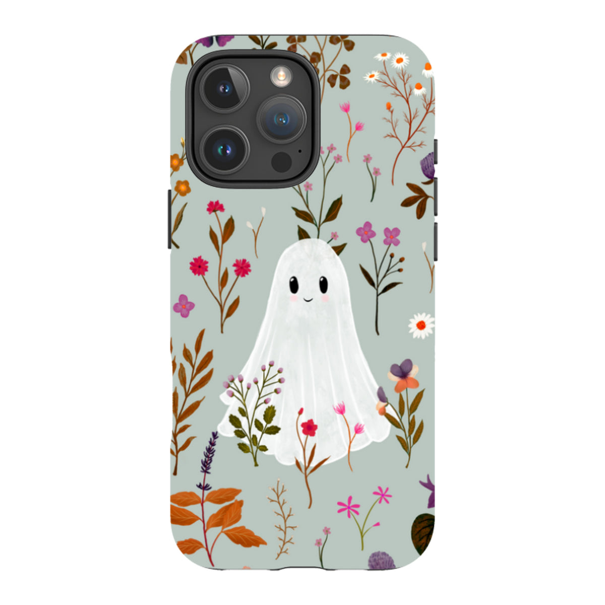 iPhone Tough Case - Ghost in the Garden - Dusty Gourd Multi By Katherine Quinn