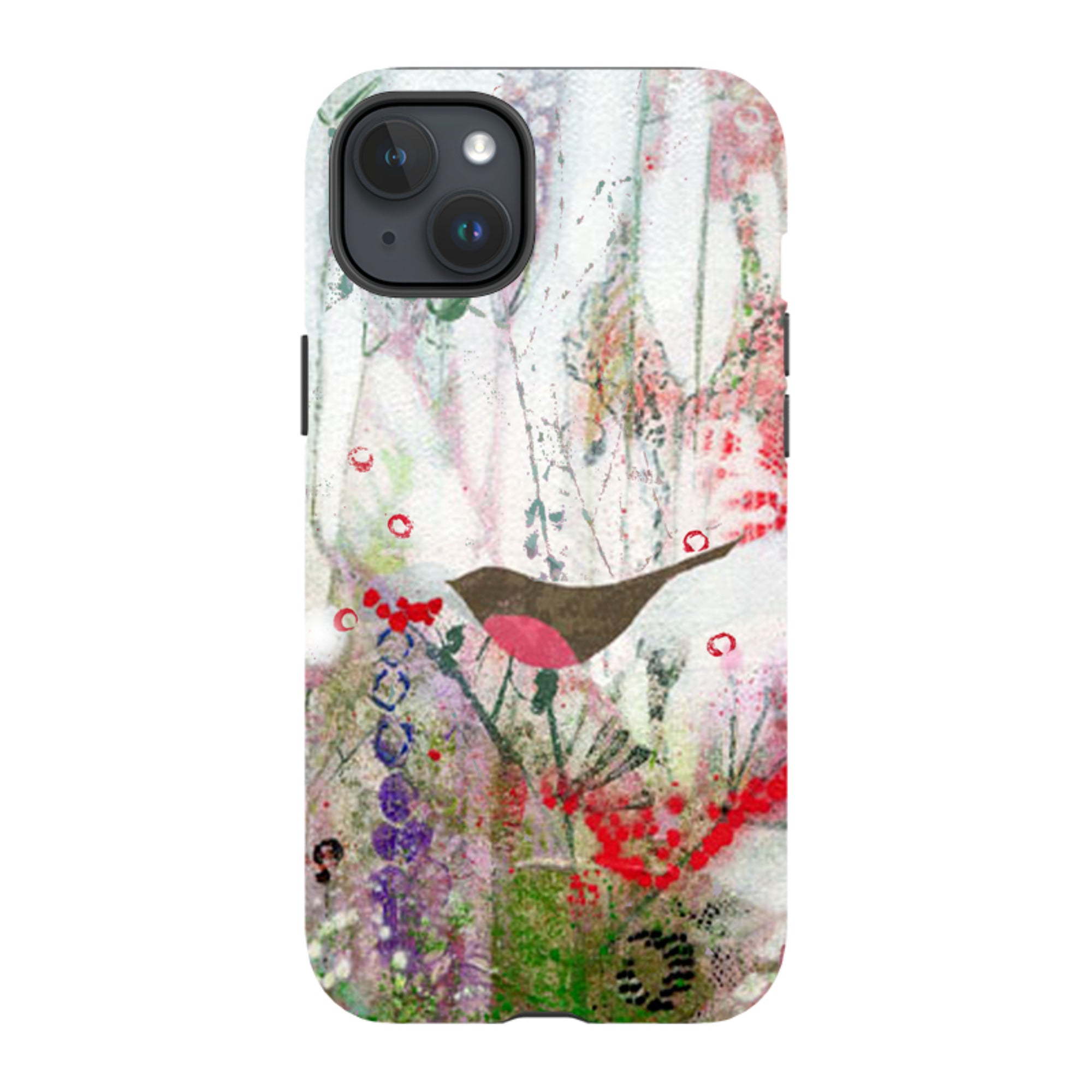 iPhone MagSafe Tough Case -  Robin and Berries By Tiffany Lynch