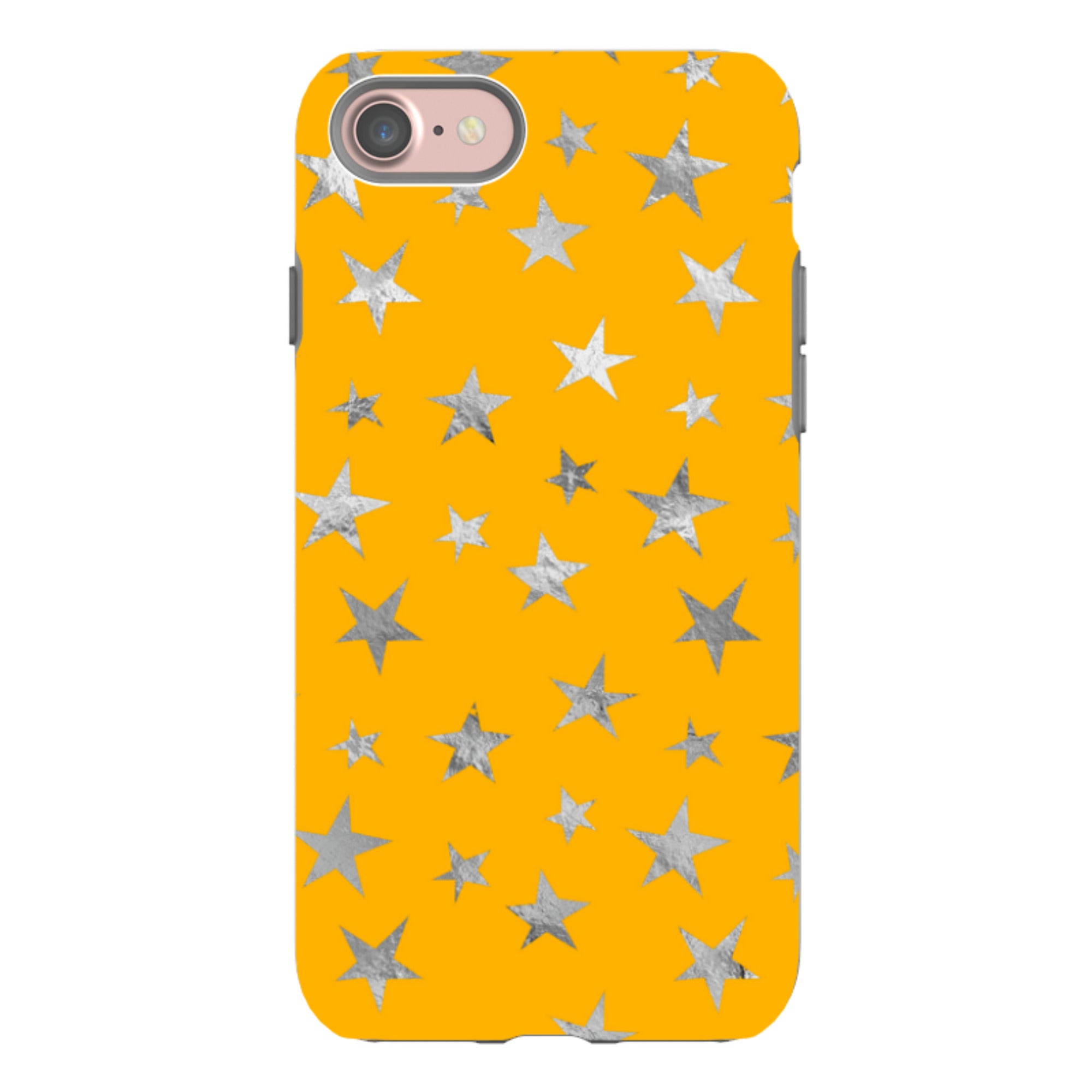 iPhone Tough Case - Honey Stars Silver