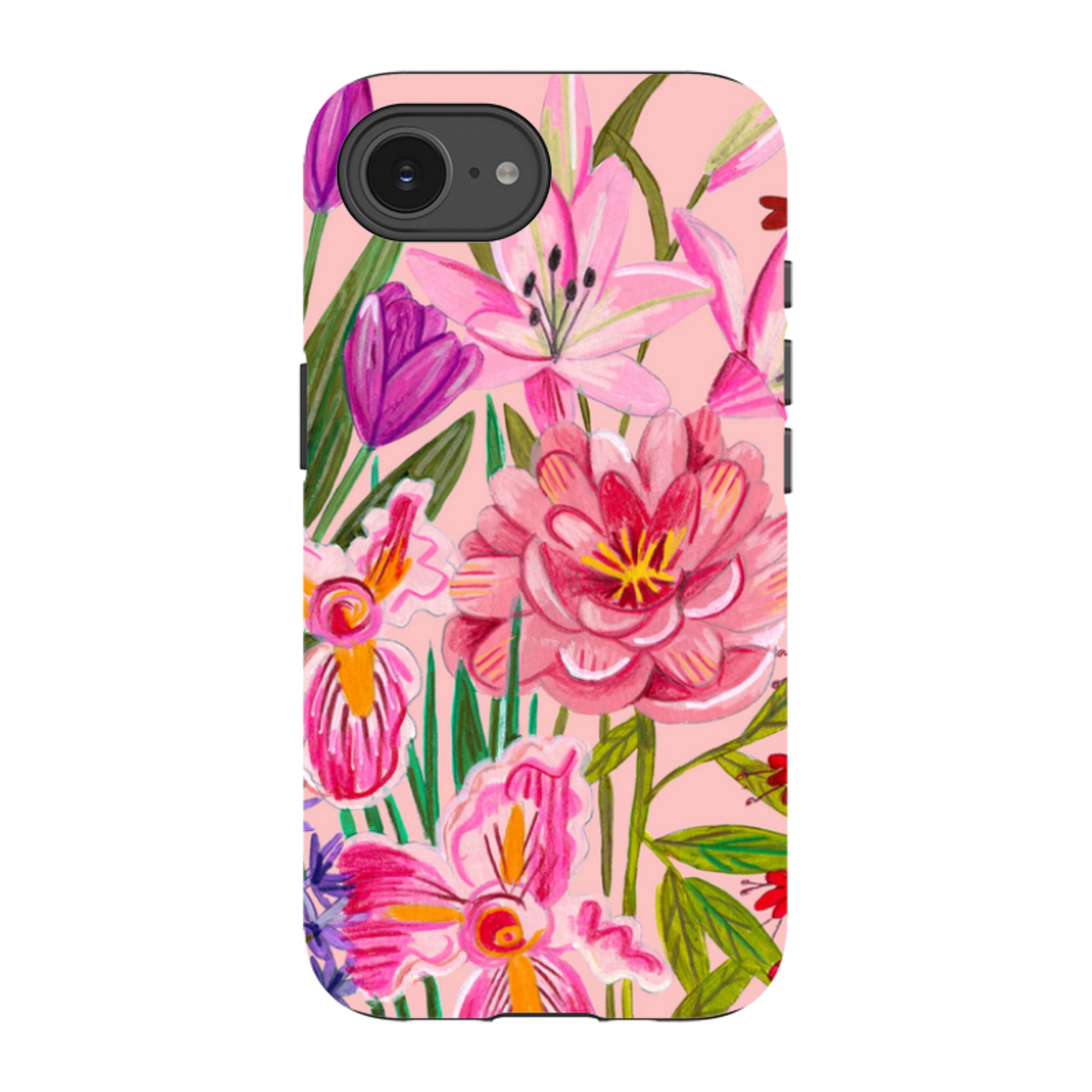 iPhone Tough Case - Pink Floral By Caroline Bonne Muller