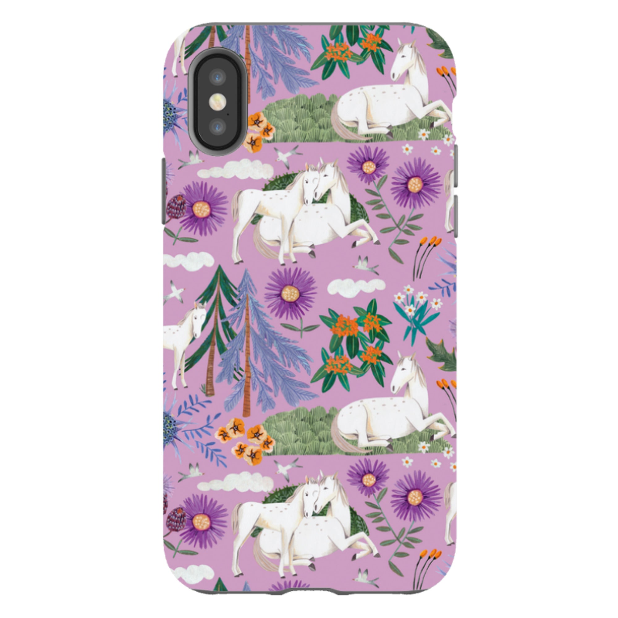 iPhone Tough Case - Horse Pattern By Caroline Bonne Muller
