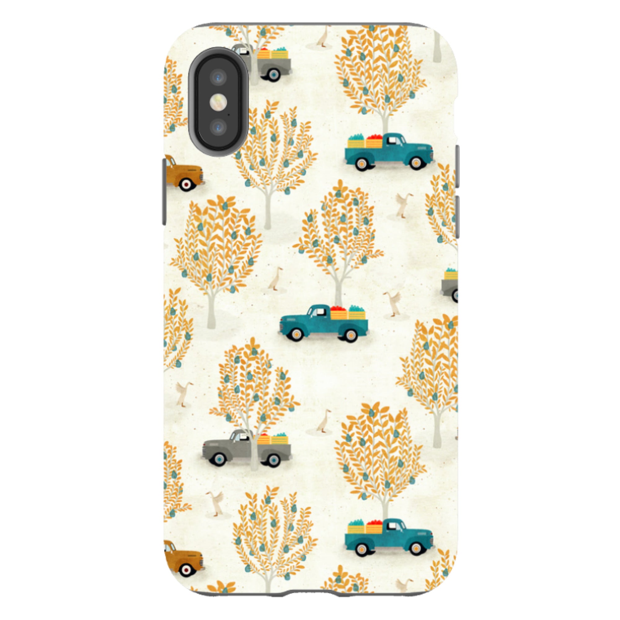 iPhone Tough Case - Pear Trees and Trucks By Katherine Quinn