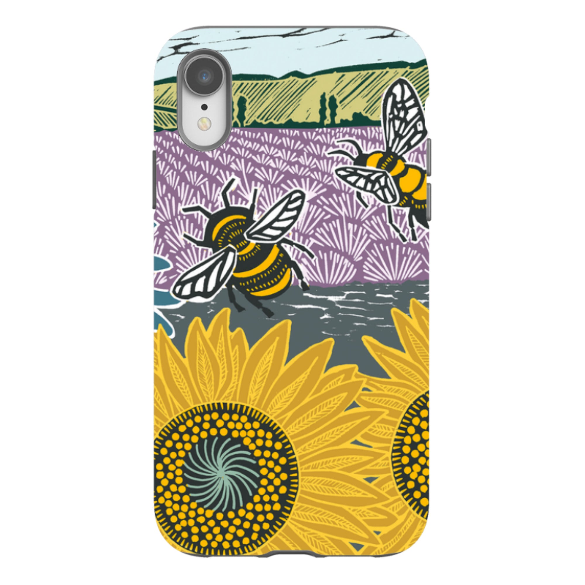 iPhone Tough Case - Bees And Sunflowers By Kate Heiss
