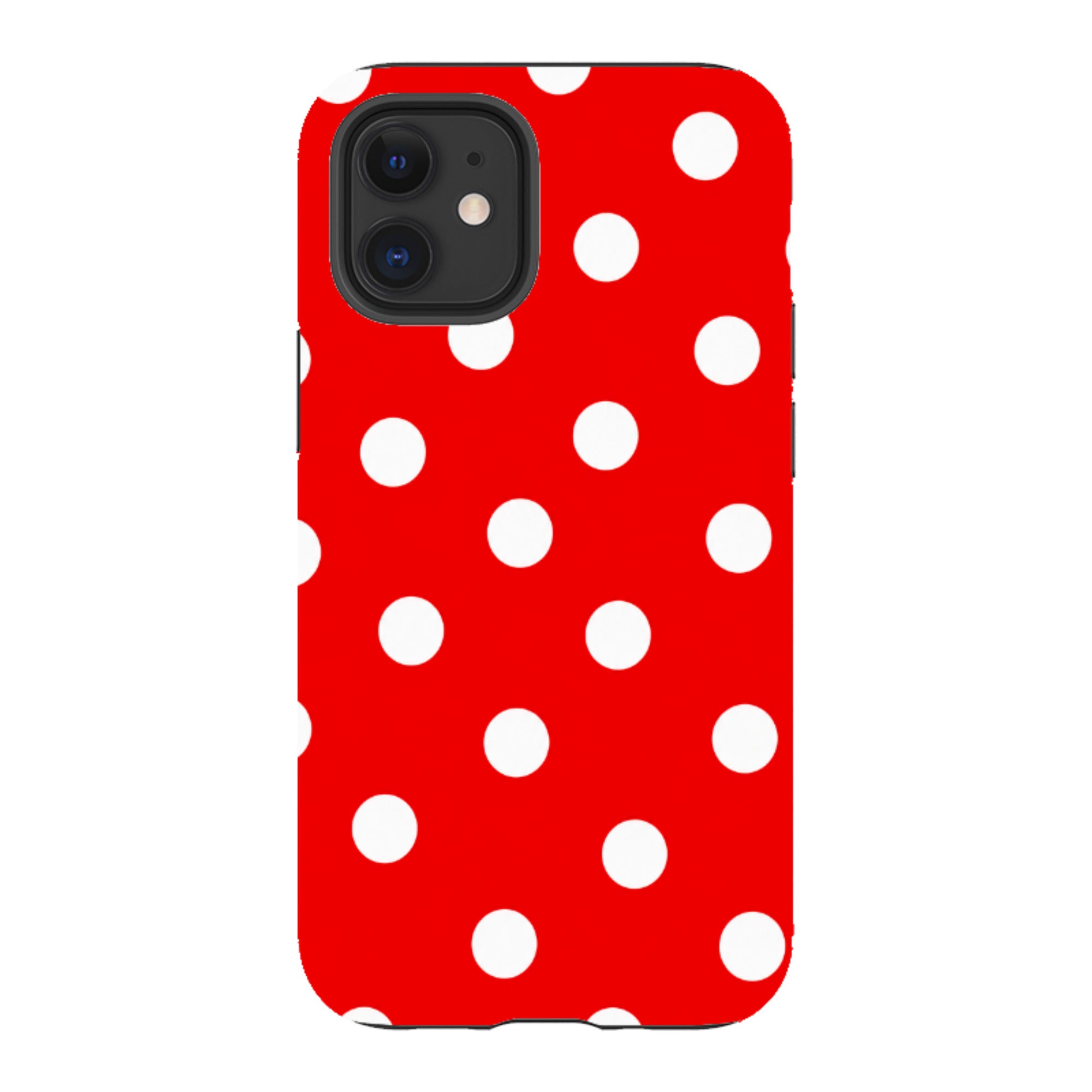 iPhone Tough Case - Red & White Polka Dot