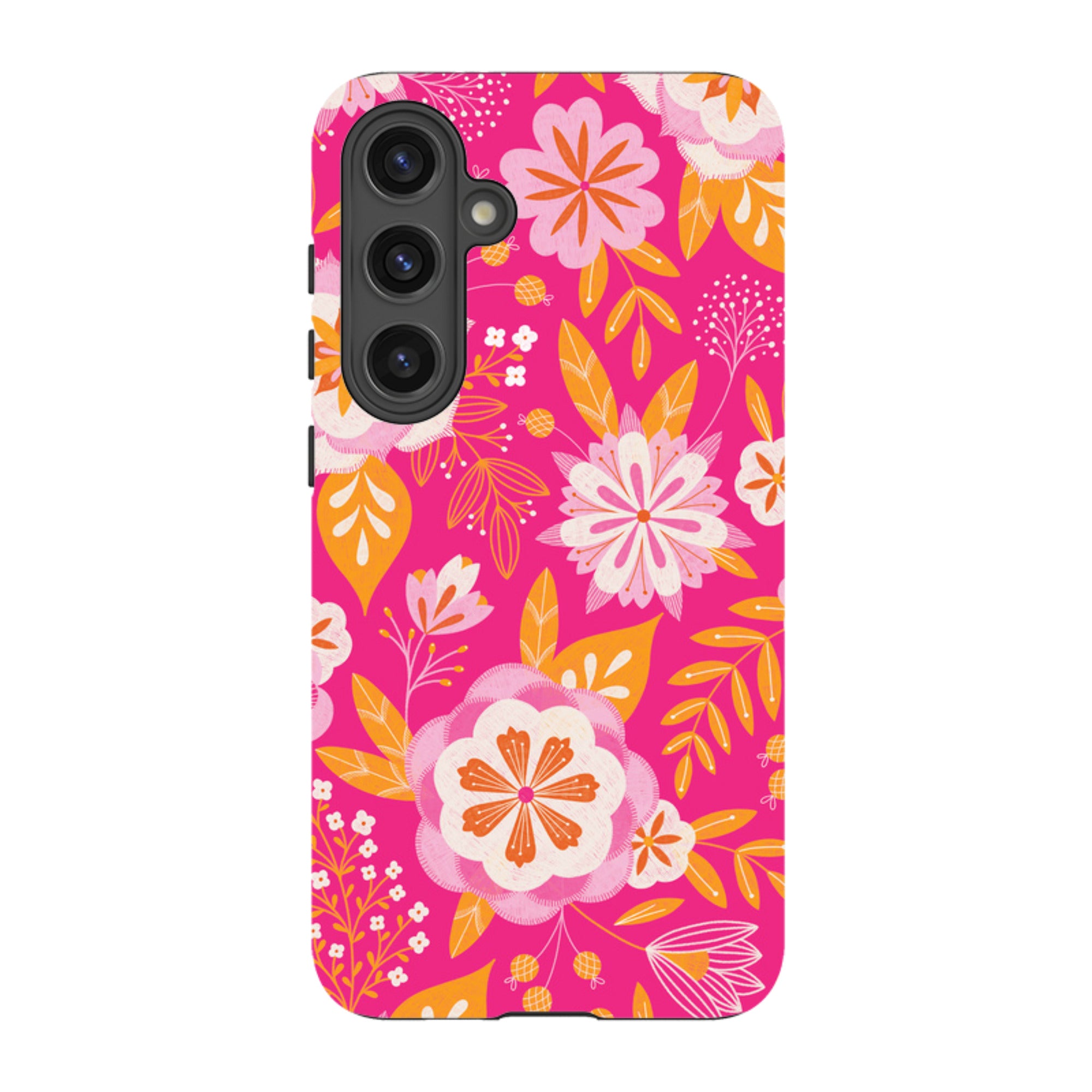 Samsung Tough Case - Big Bold Blooms Pink By Jenny Zemanek