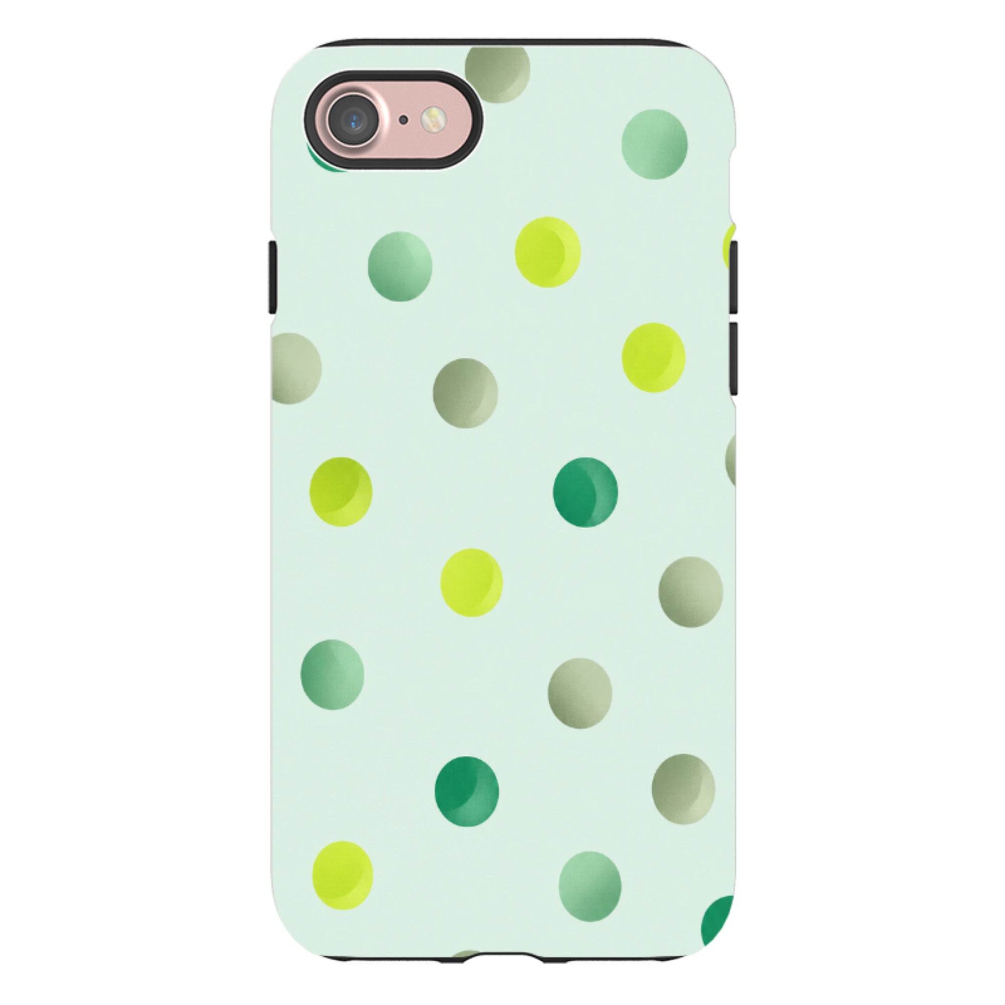 iPhone Tough Case - Mint Polka Dot