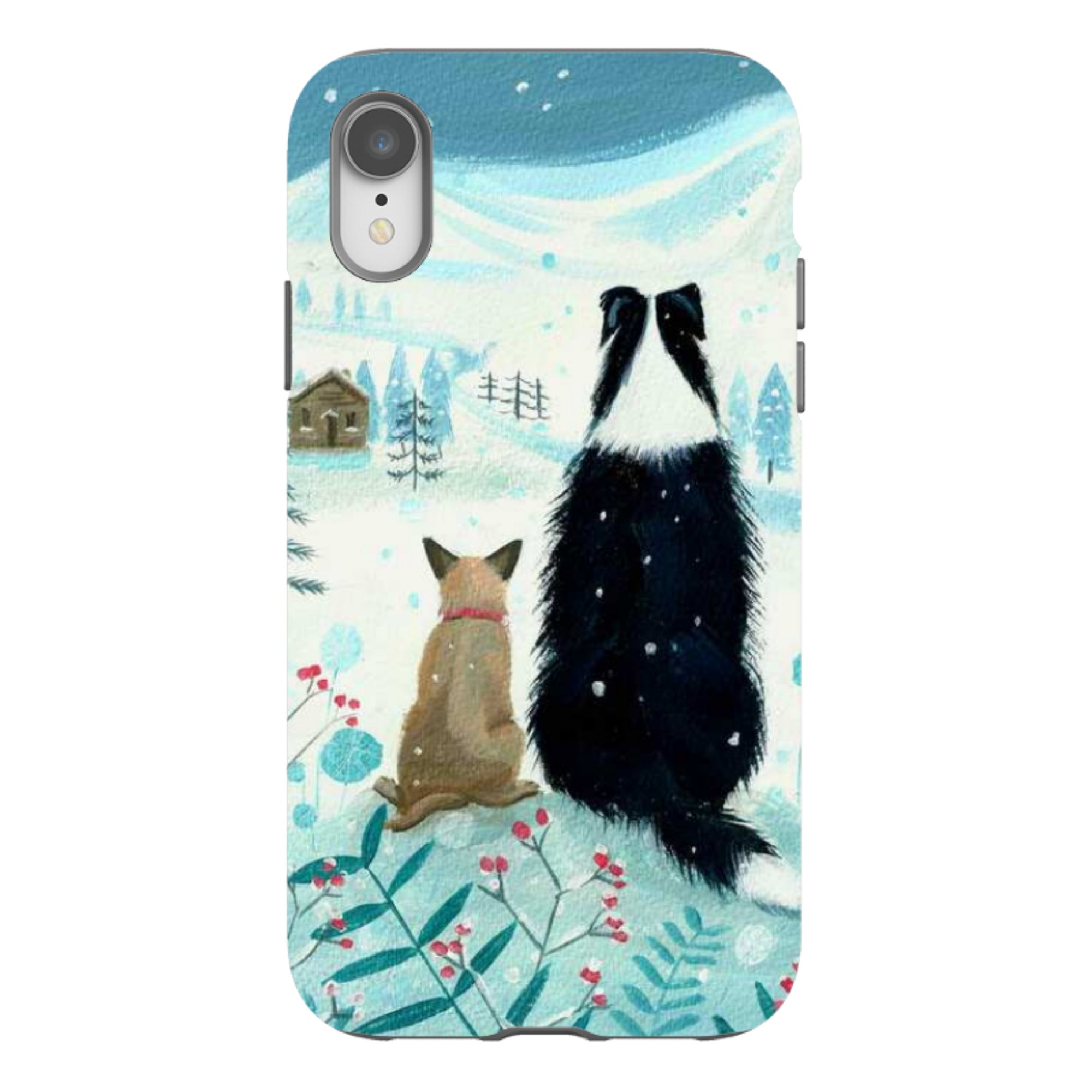 iPhone Tough Case - Dogs Xmas By Mary Stubberfield
