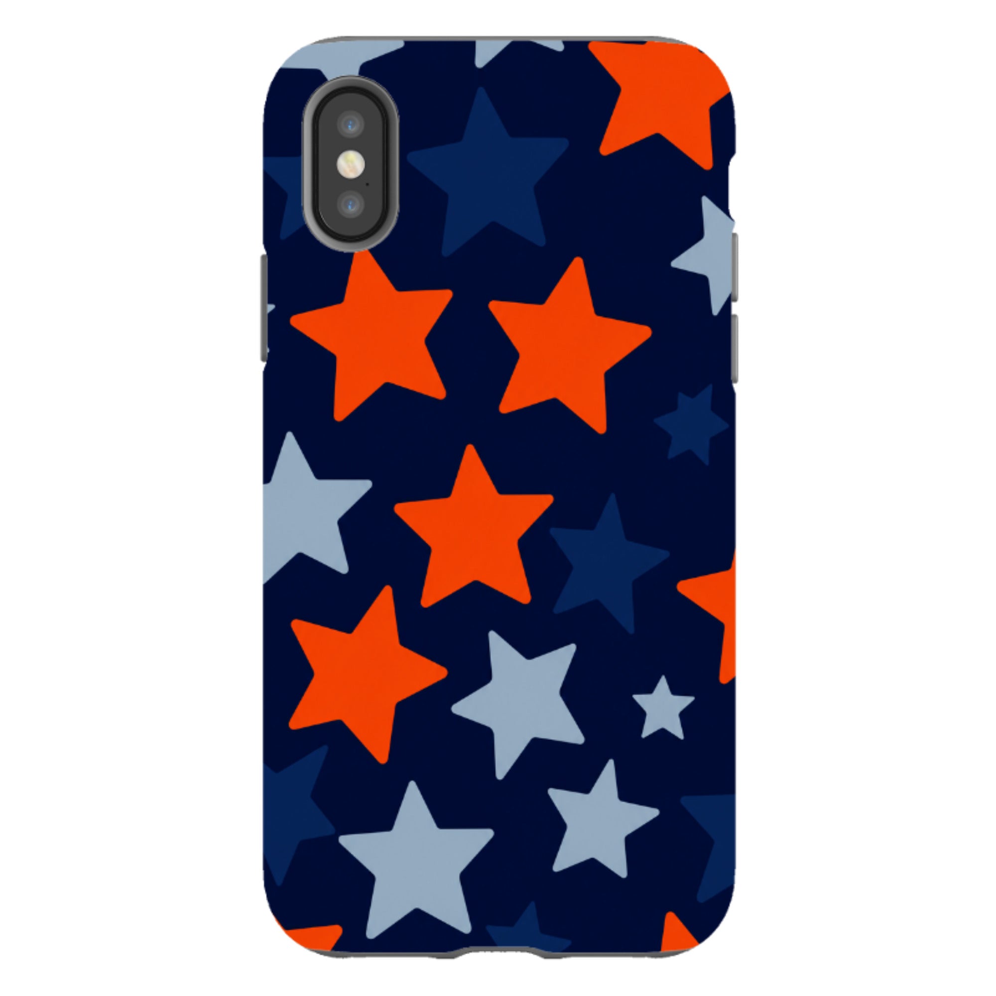 iPhone Tough Case - Navy Blue & Orange Star