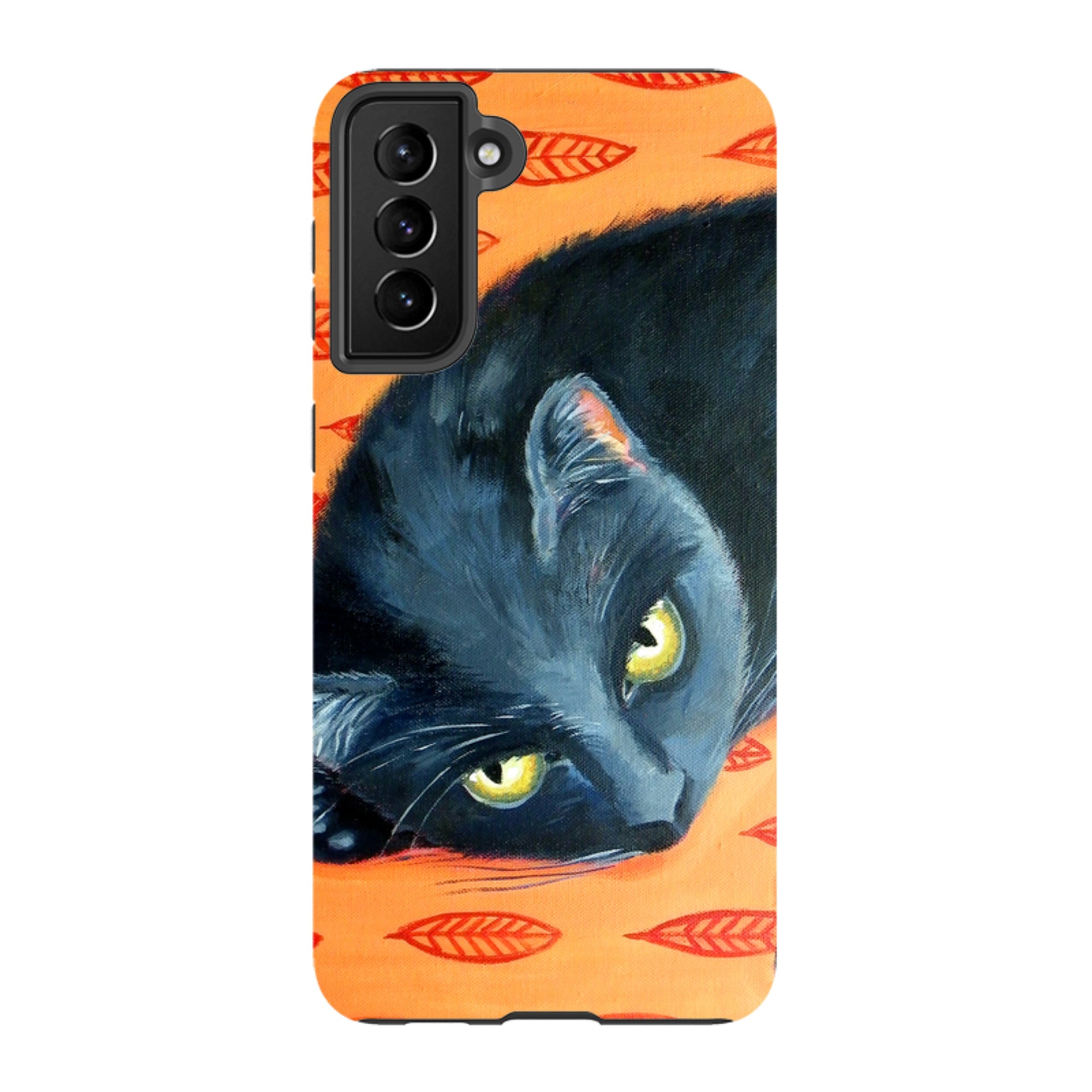 Samsung Tough Case - Black Cat By Mary Stubberfield