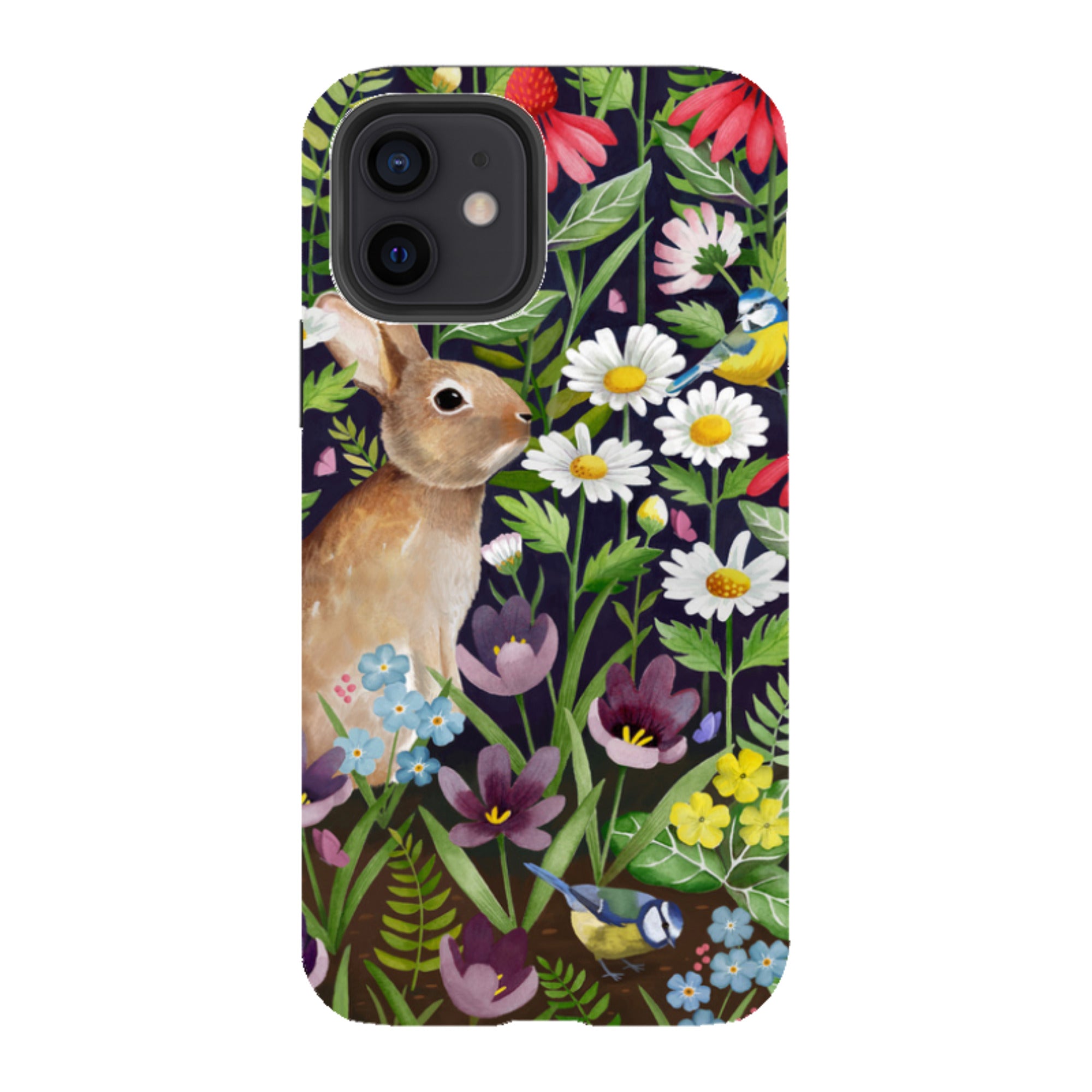iPhone Tough Case - Rabbit And Wildflowers By Bex Parkin