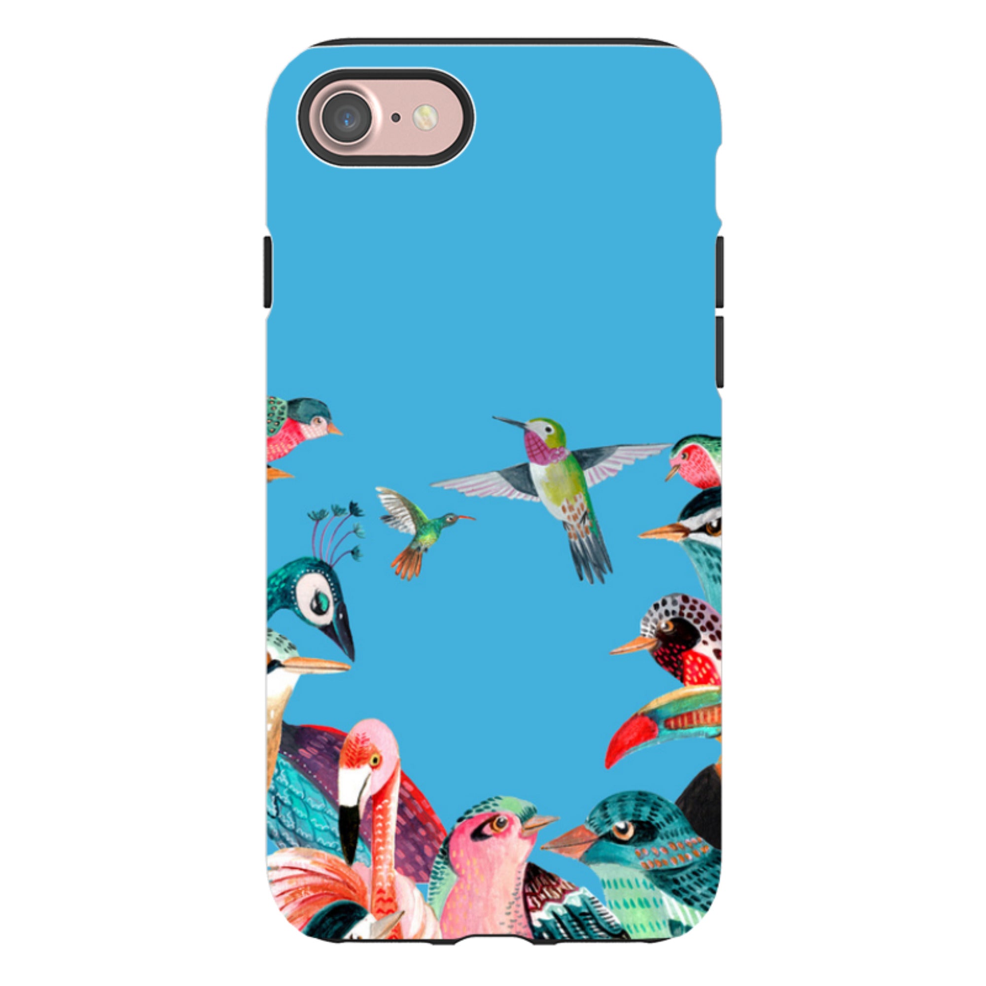 iPhone Tough Case - Blue Birds By Caroline Bonne Muller