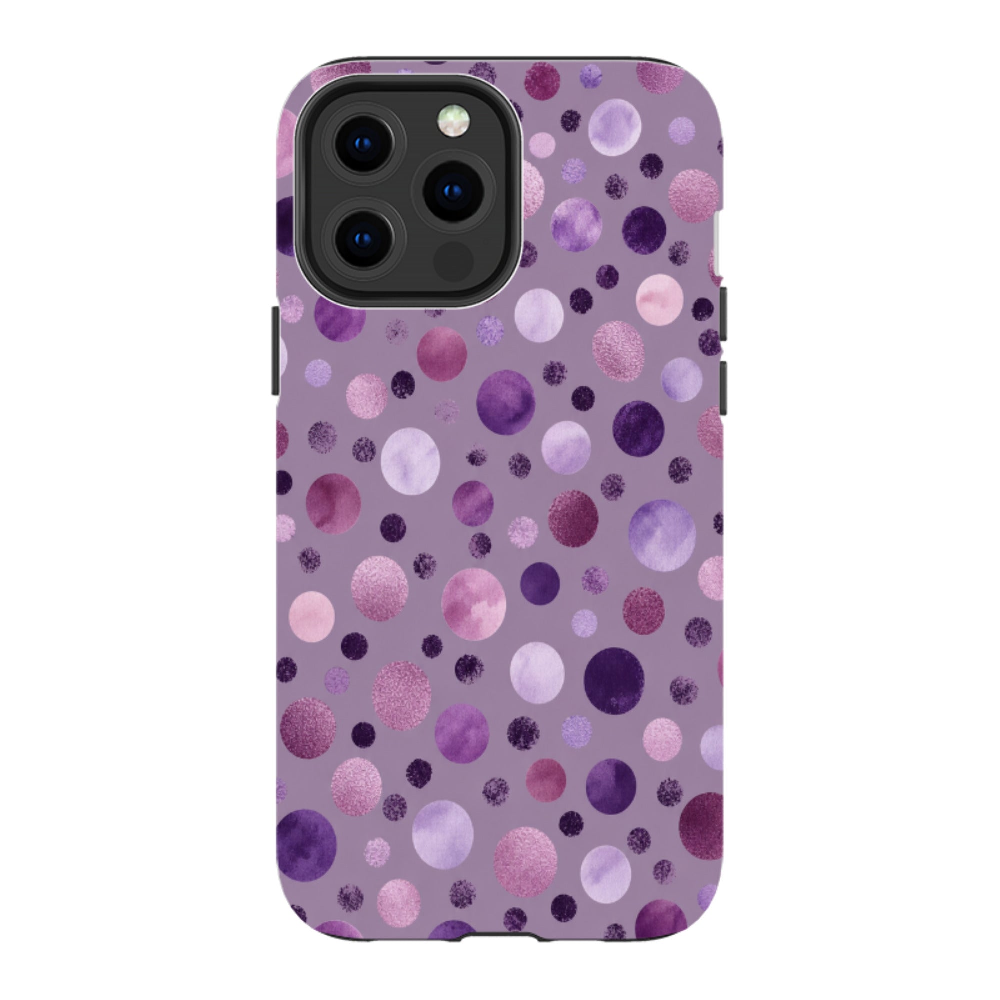 iPhone Tough Case - Mauve Polka Dot