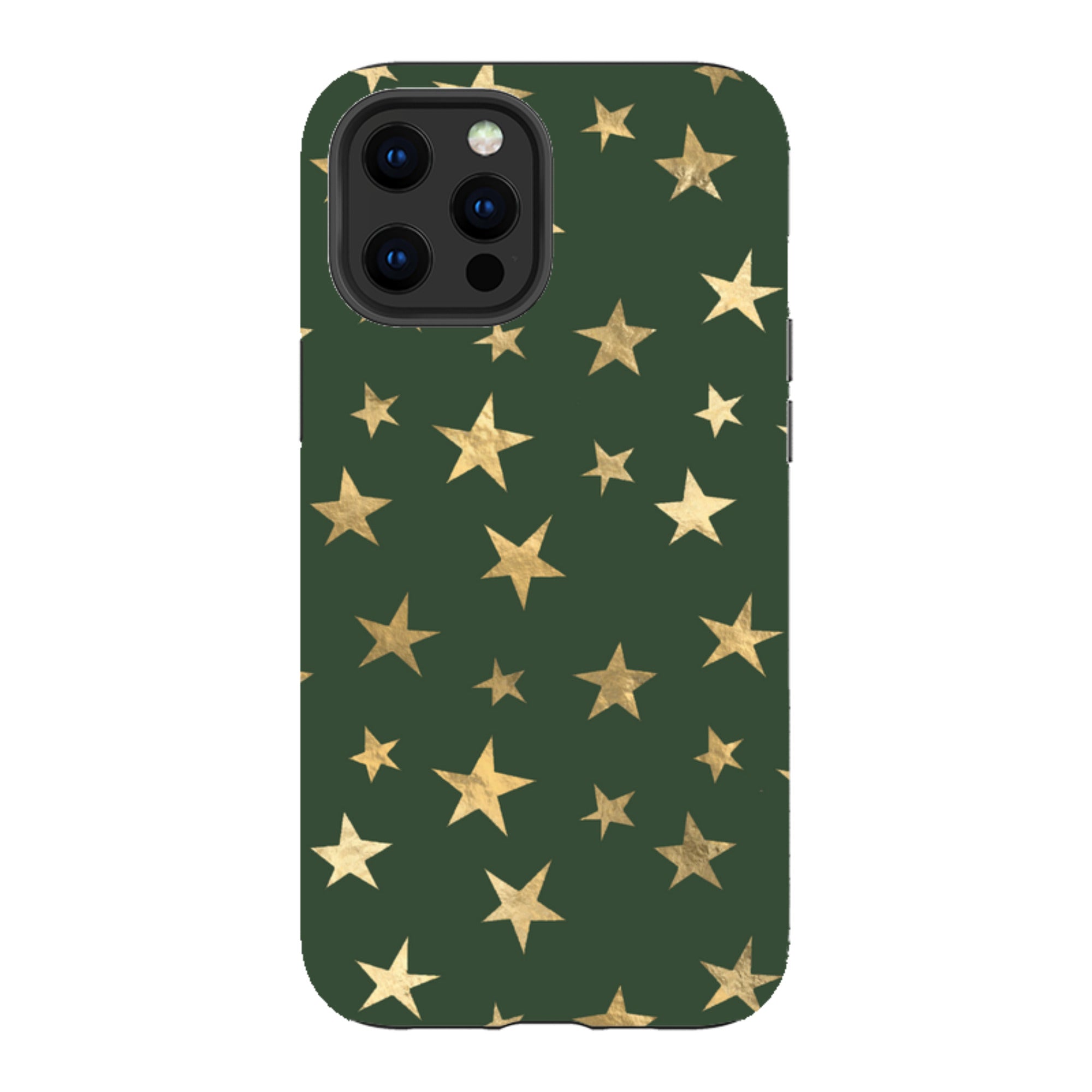 iPhone Tough Case - Green and Gold Stars