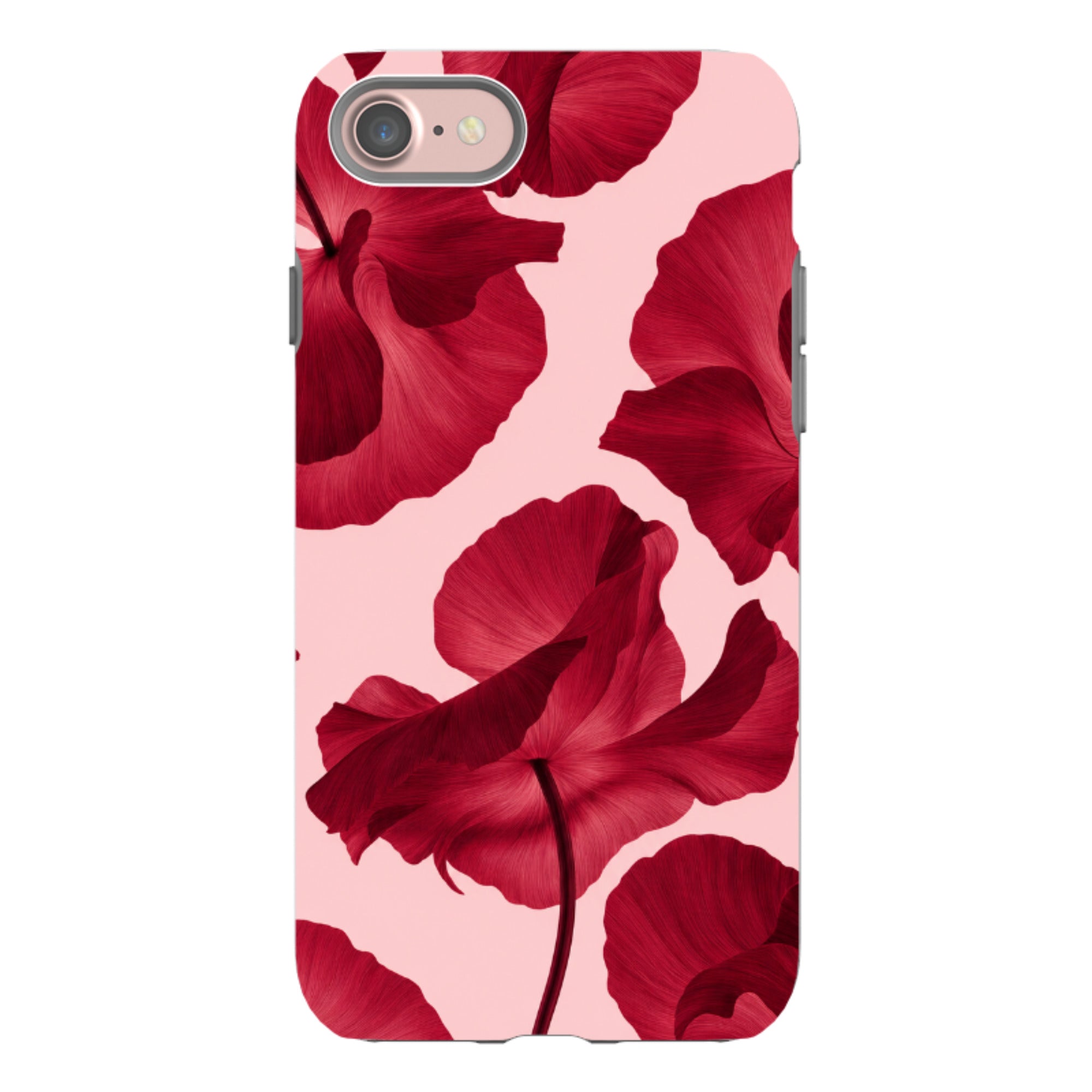 iPhone Tough Case - Burgundy Poppy