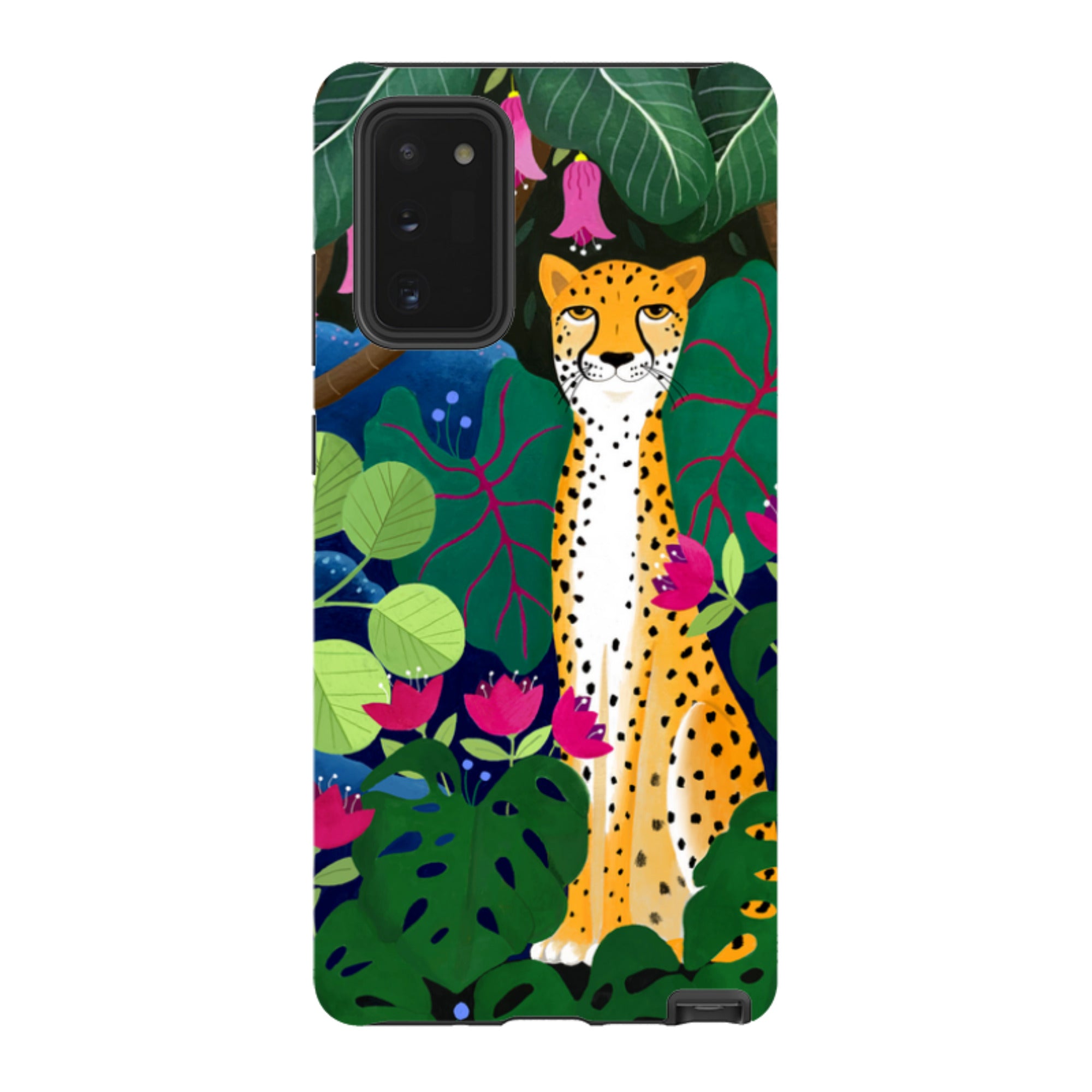 Samsung Tough Case - Cheetah And Monstera By Bex Parkin