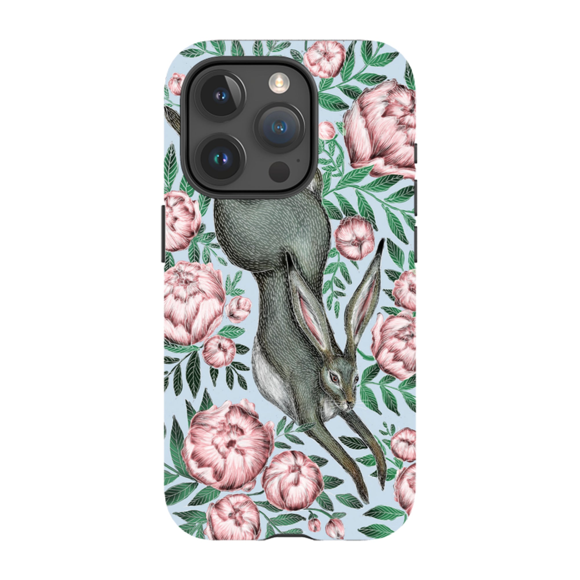 iPhone MagSafe Tough Case - Hare and Peonies By Catherine Rowe