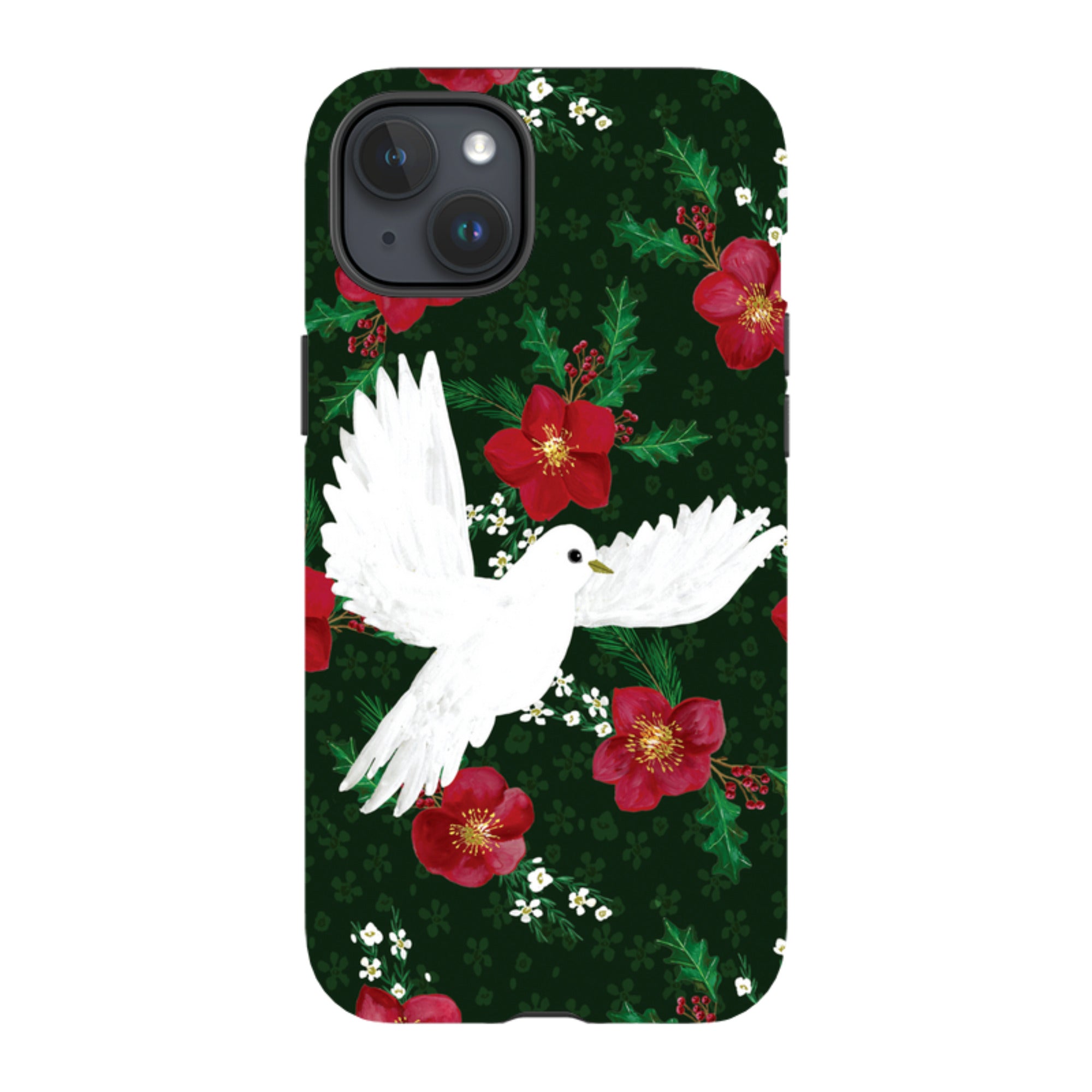 iPhone Tough Case - Dove and Floral By Abby Jacobs