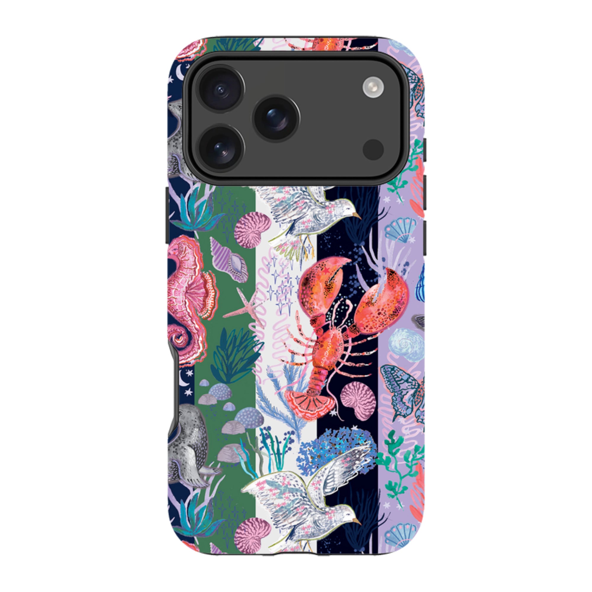 iPhone MagSafe Tough Case - Coastal Calling Stripe I By Emma Frances Grant
