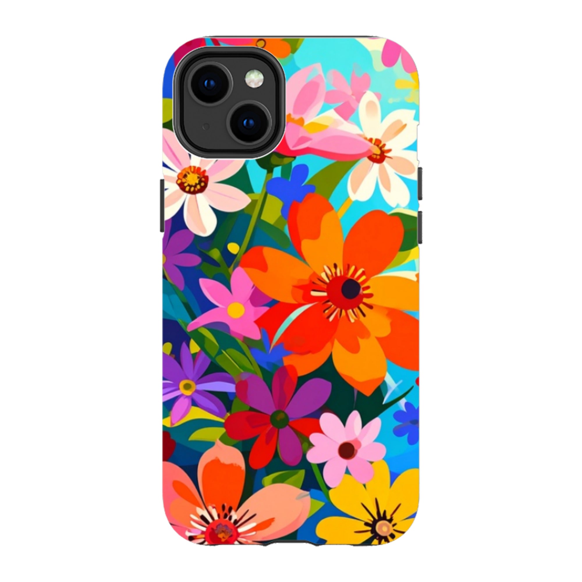 iPhone MagSafe Tough Case - Rainbow Floral
