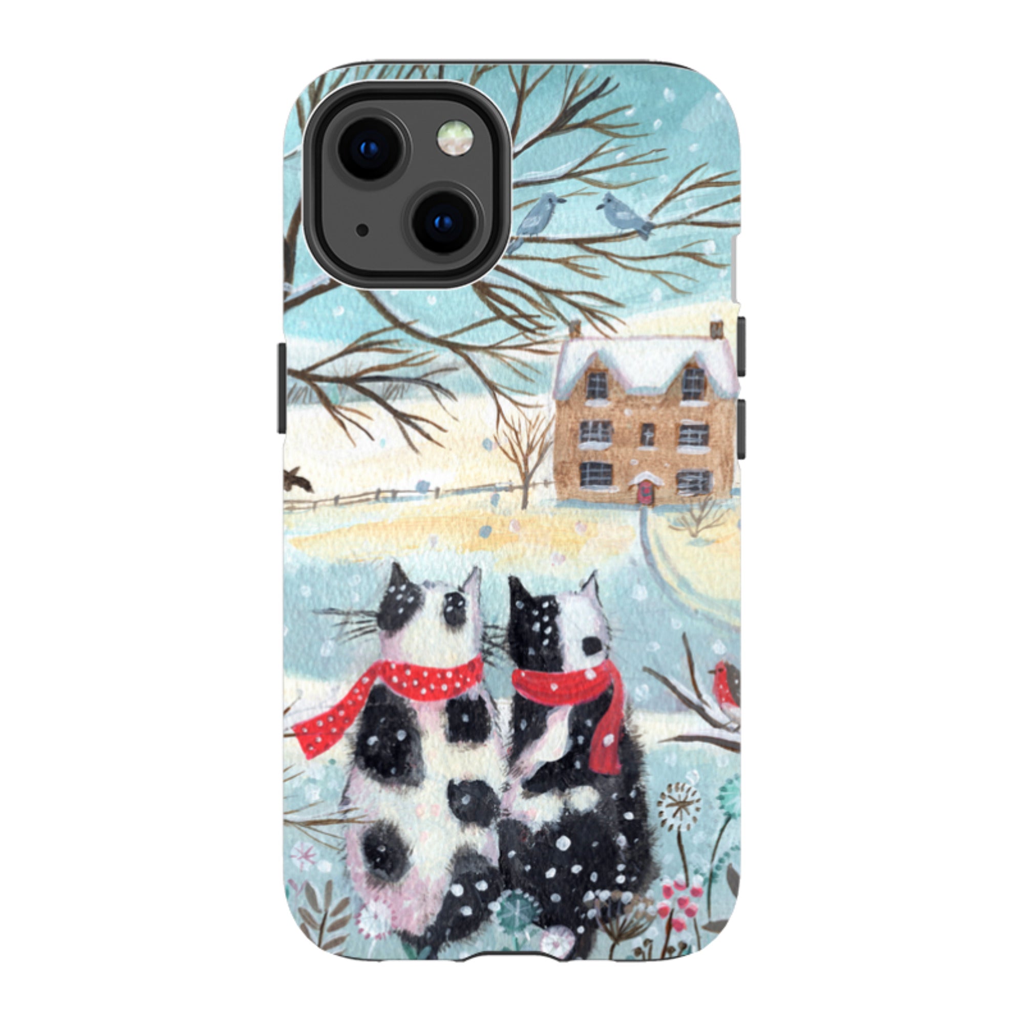 iPhone Tough Case - Christmas Cats By Mary Stubberfield