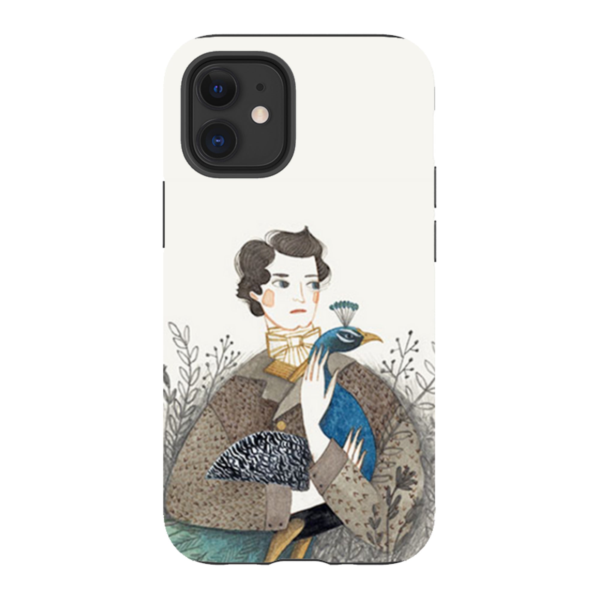 iPhone Tough Case - Man With Peacock By Meghann Rader