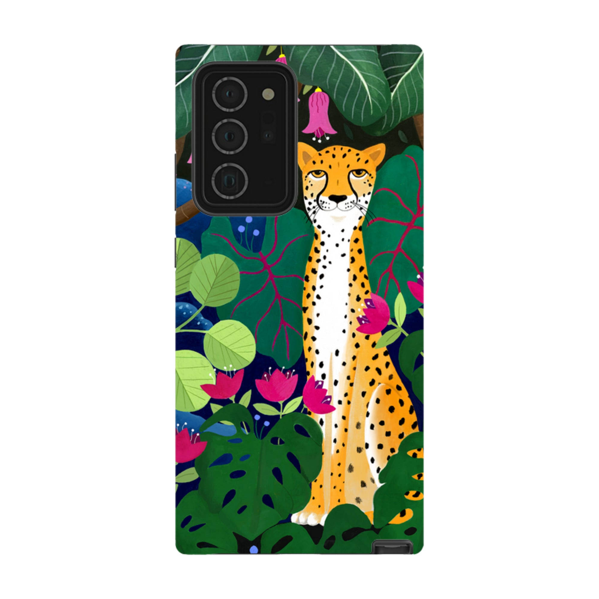 Samsung Tough Case - Cheetah And Monstera By Bex Parkin