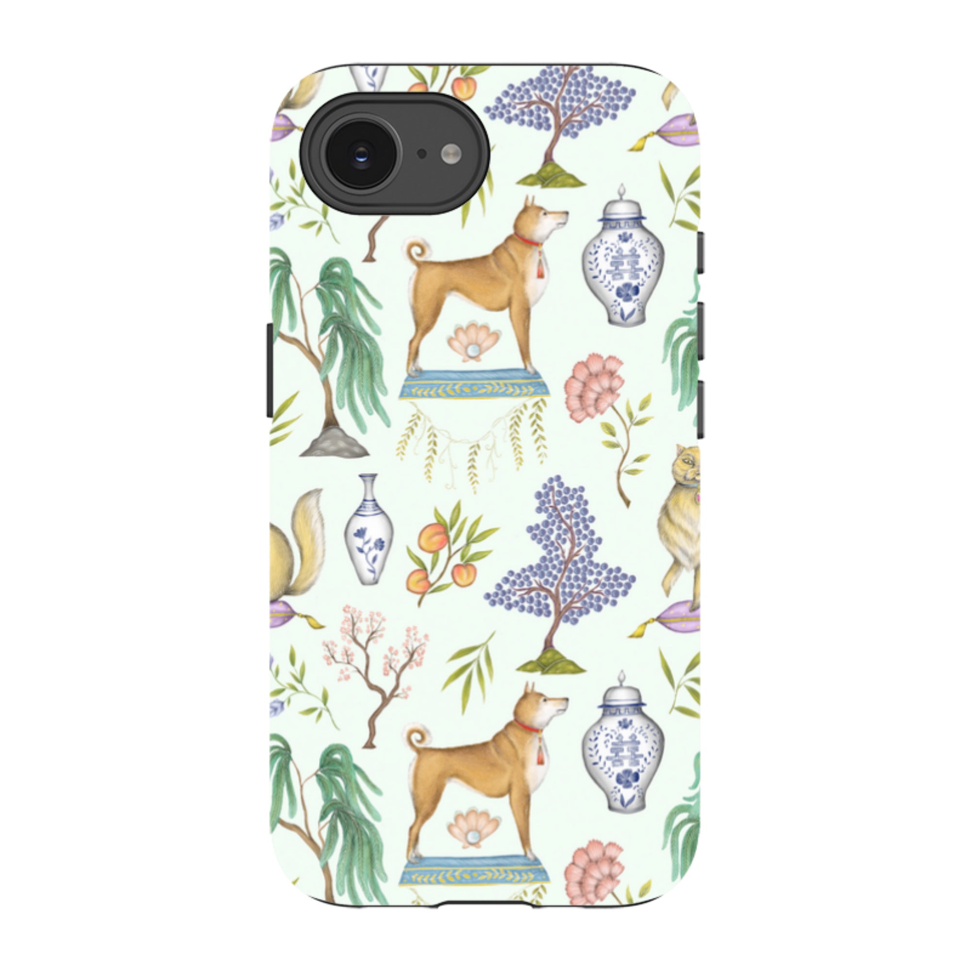 iPhone Tough Case - Chinoiserie Menagerie Green By Catherine Rowe