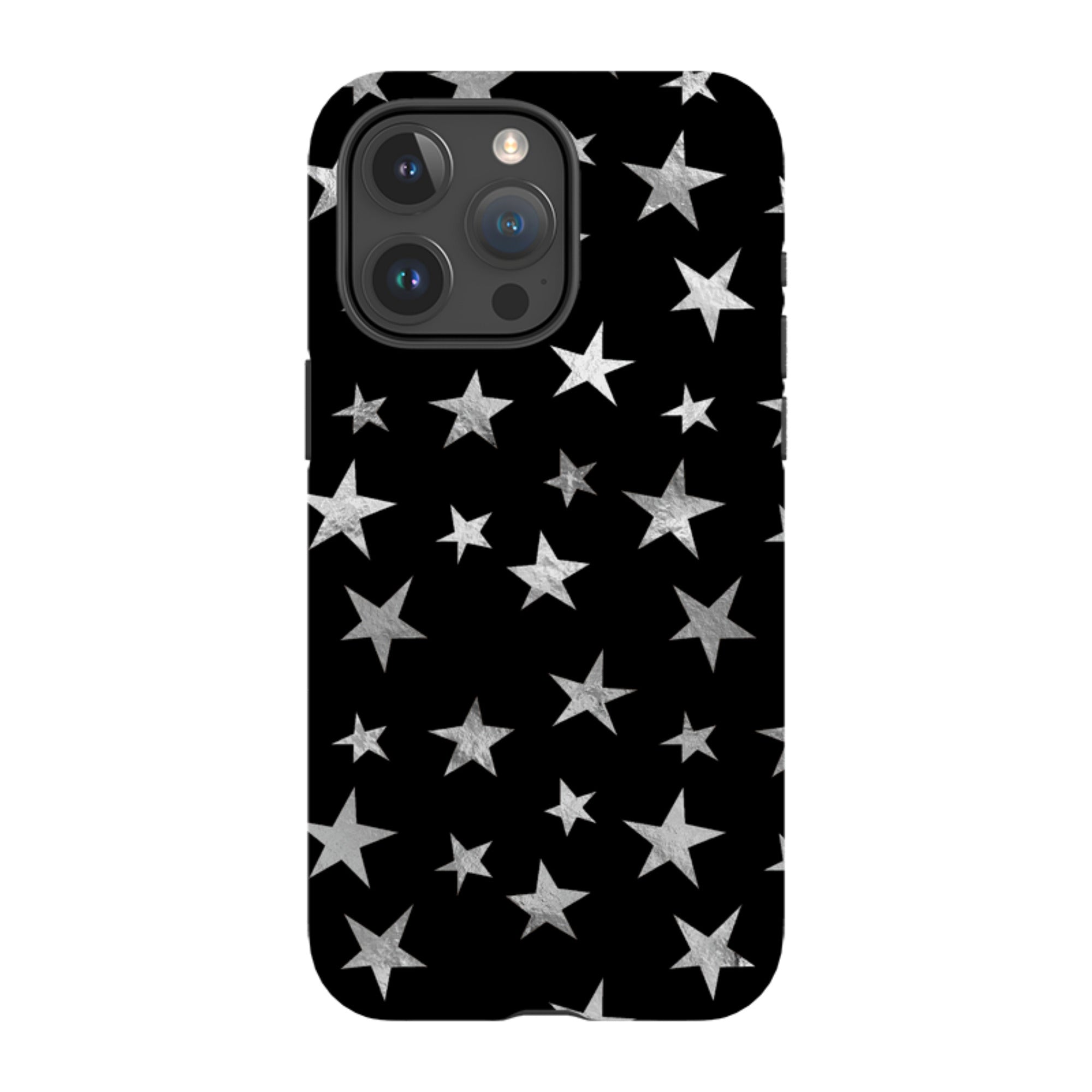 iPhone Tough Case - Black and Silver Stars