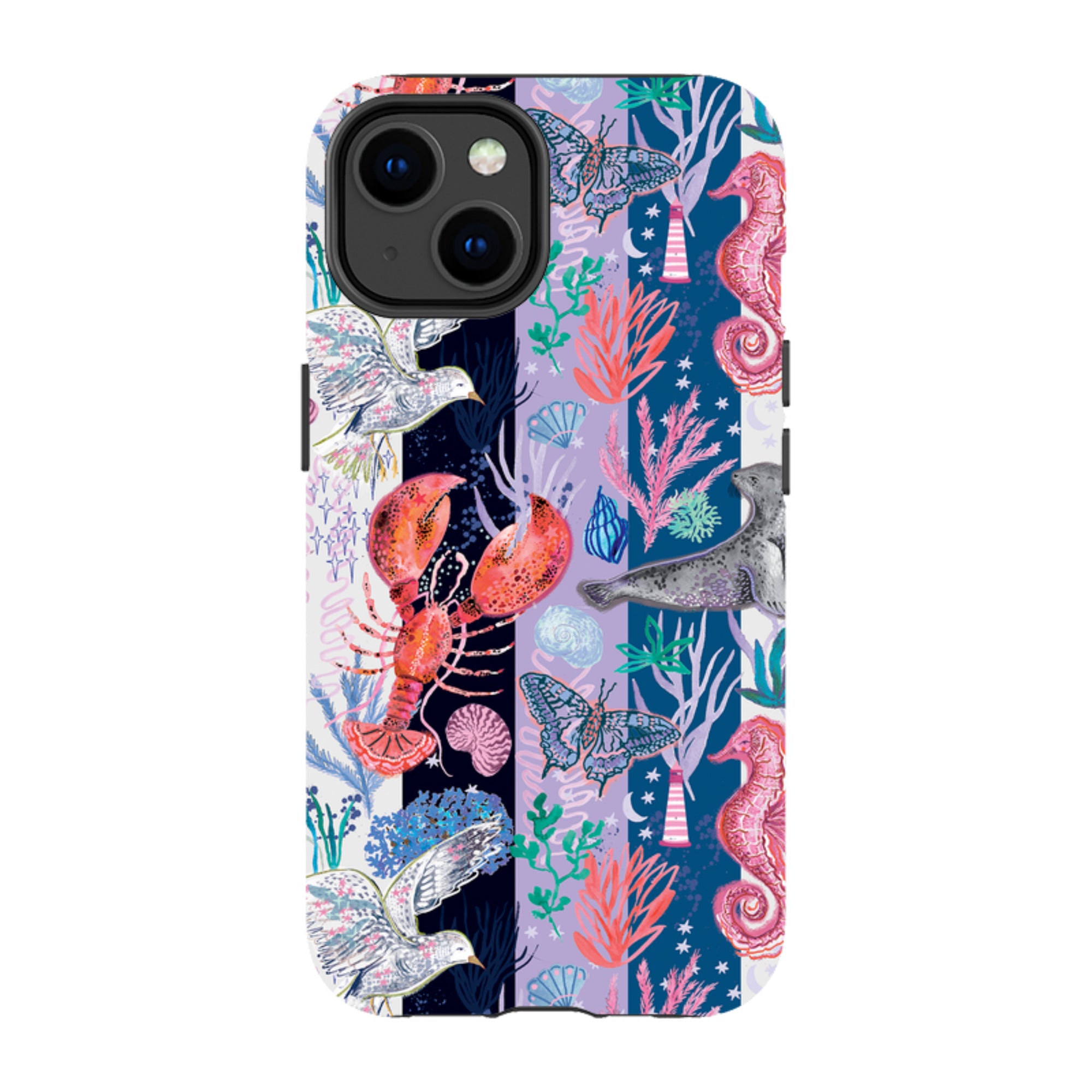 iPhone MagSafe Tough Case - Coastal Calling Stripe II By Emma Frances Grant