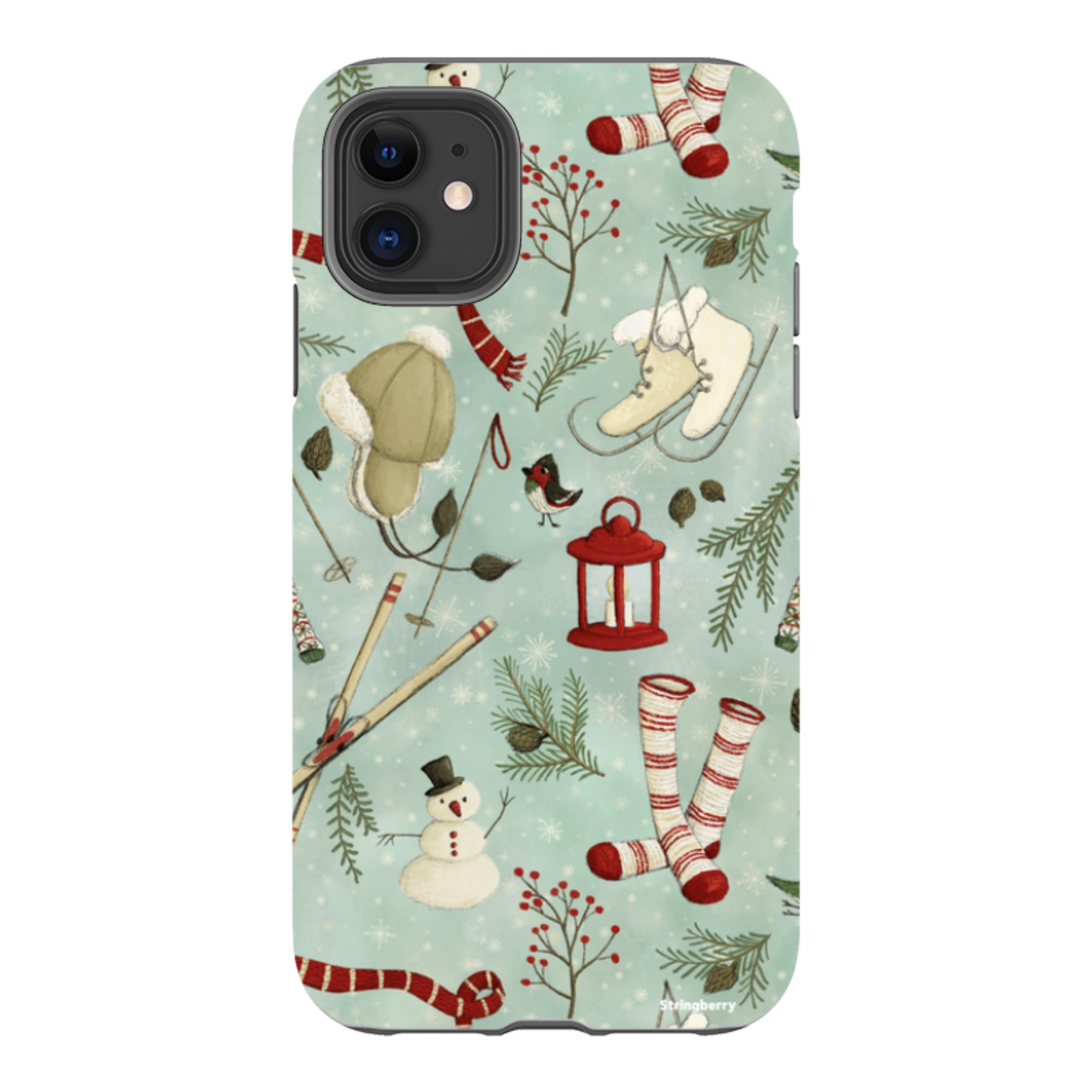 iPhone Tough Case - Winter Pattern By Maja Lindberg
