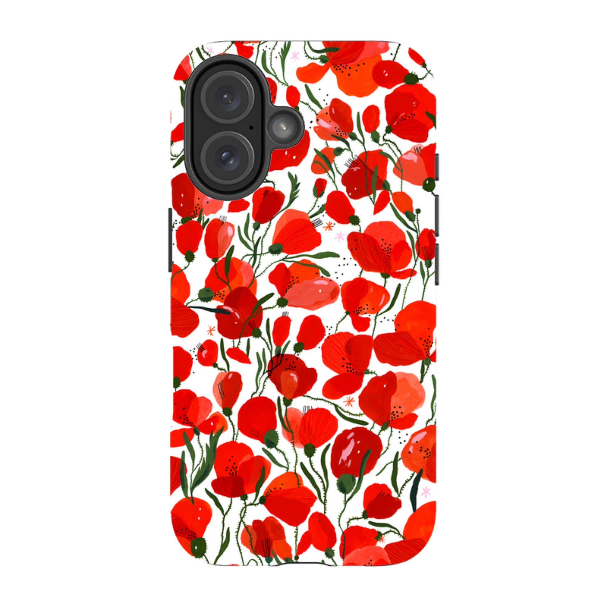 iPhone Tough Case - Poppies Pattern By Madalina Andronic