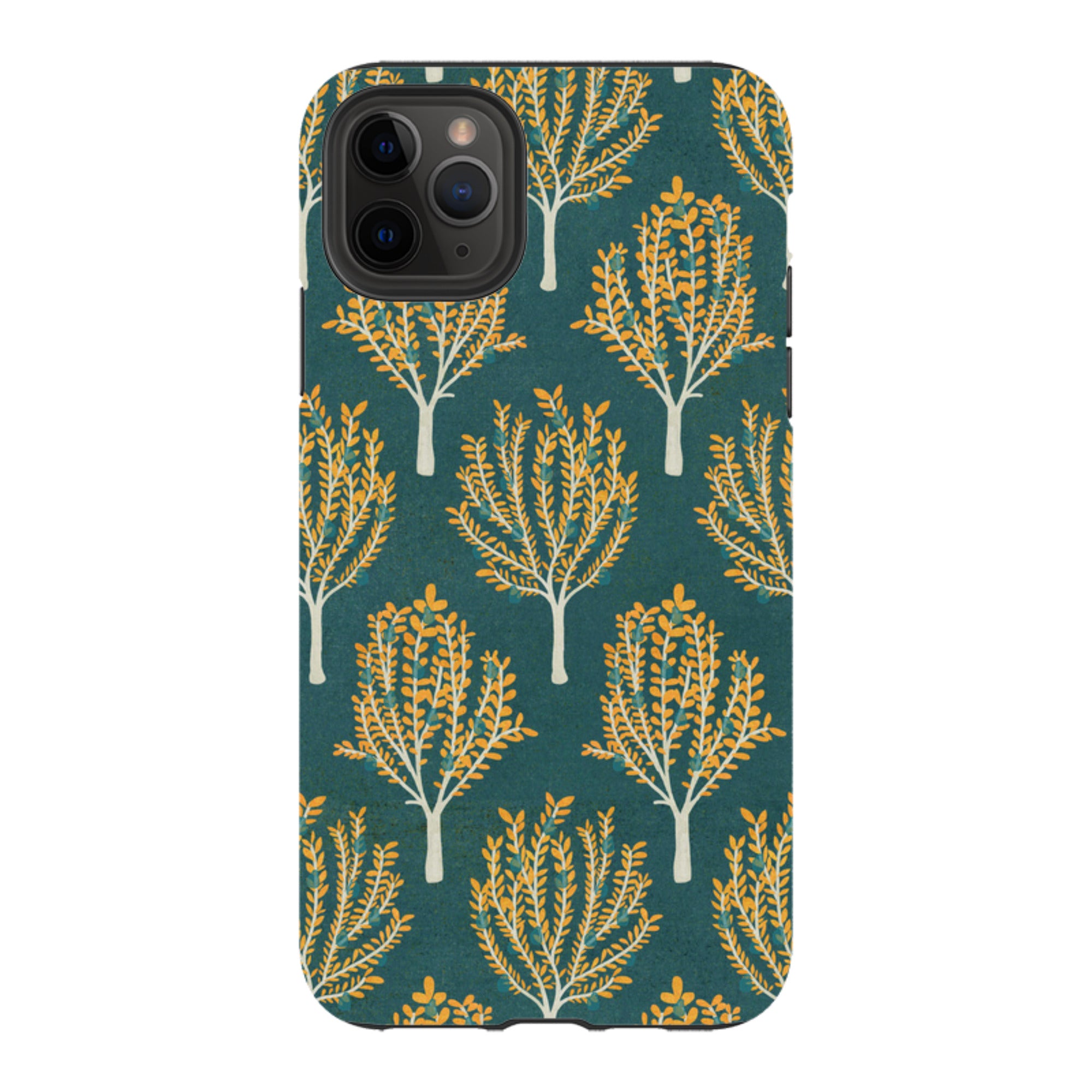 iPhone Tough Case - Pear Trees Teal By Katherine Quinn