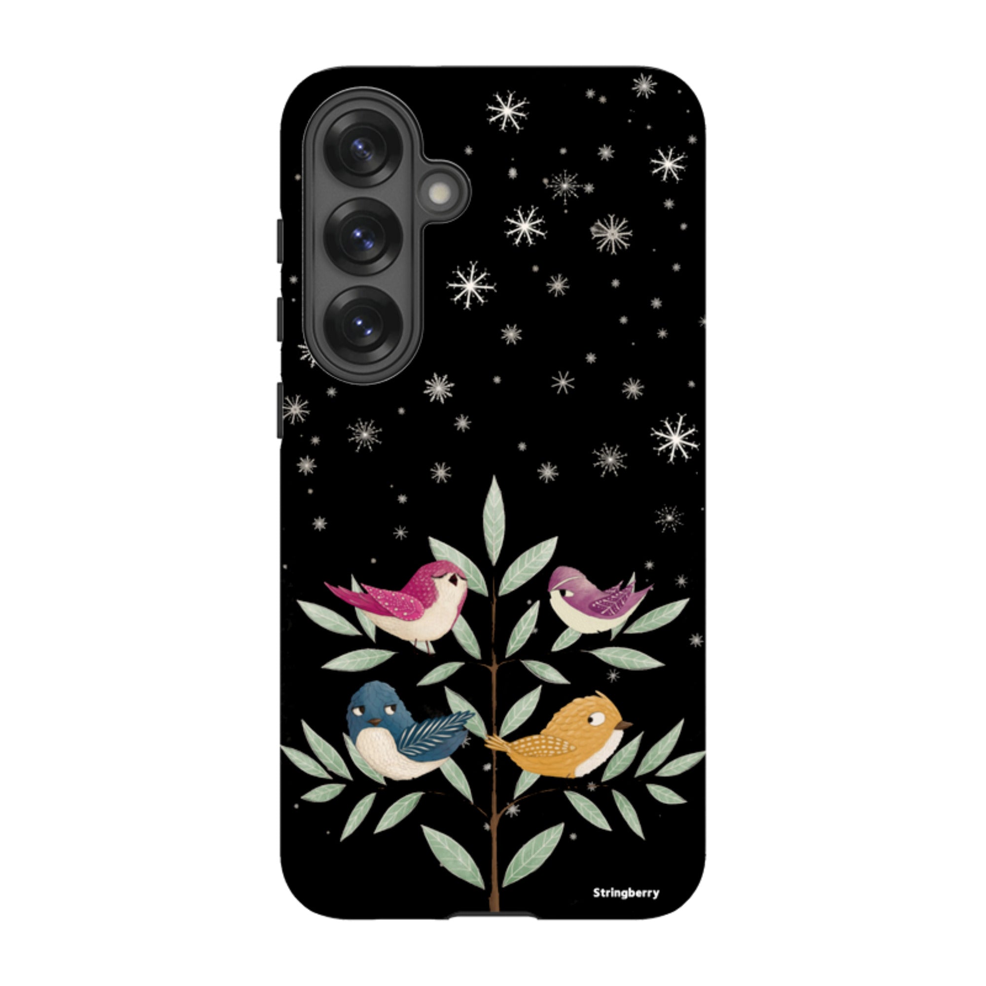 Samsung Tough Case - Garden Birds Black By Maja Lindberg