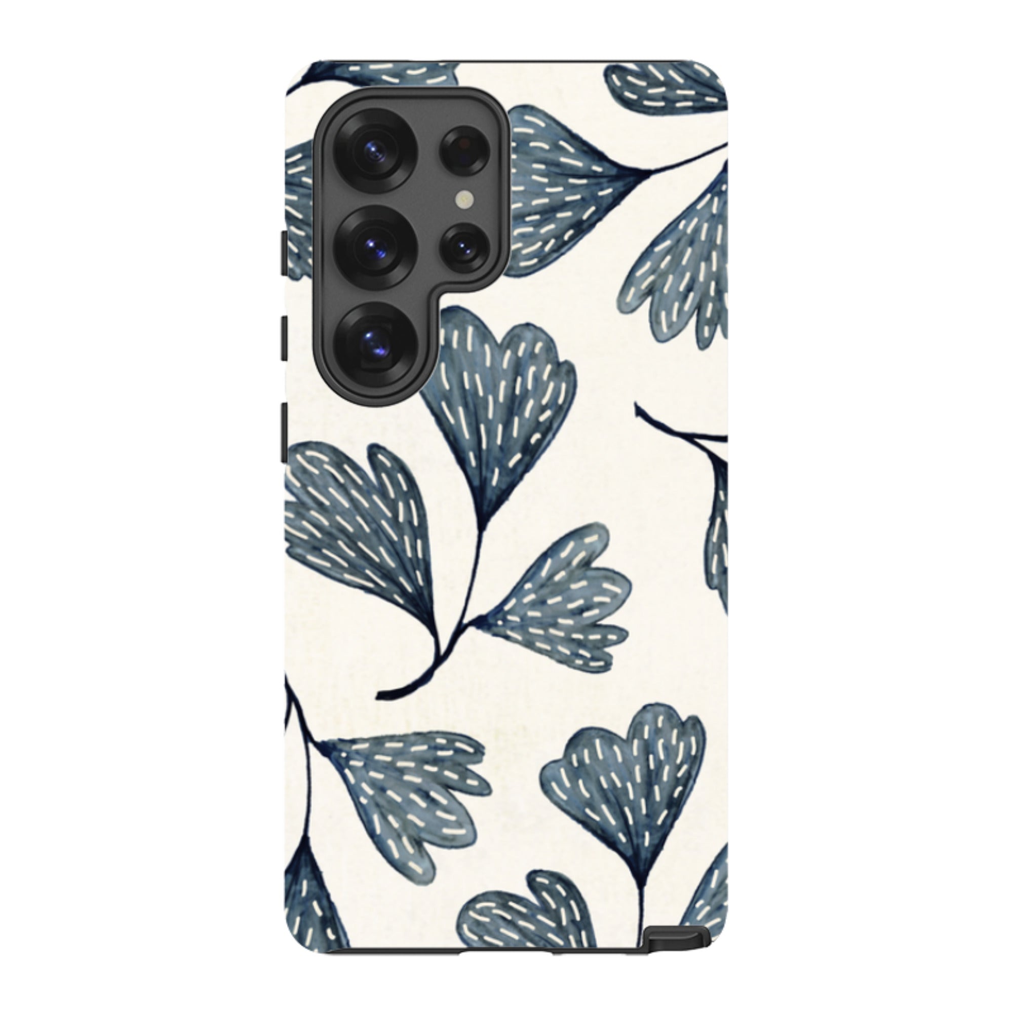 Samsung Tough Case - Indigo Leaves By Katherine Quinn