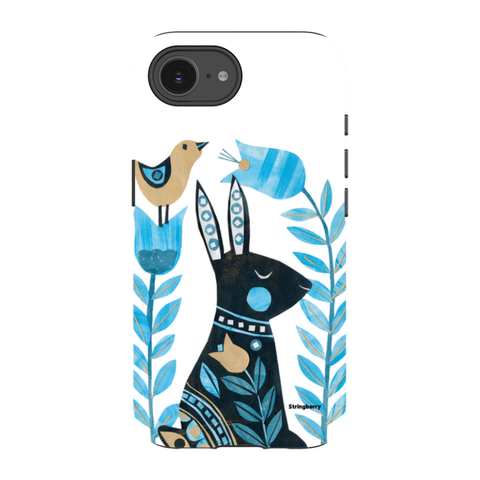 iPhone Tough Case - Folk Rabbit By Tracey English