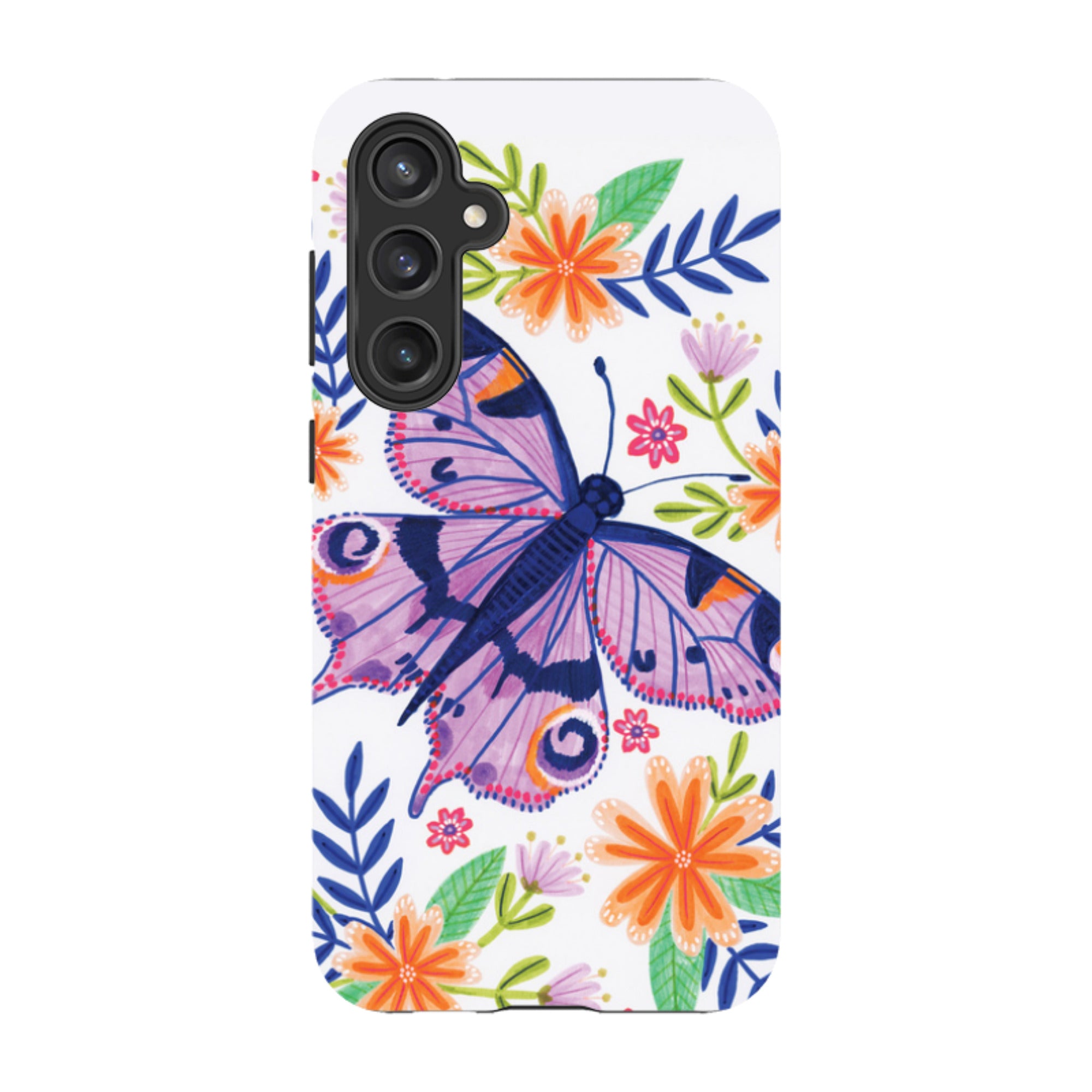 Samsung Tough Case - Floral Lilac Butterfly By Lee Foster Wilson