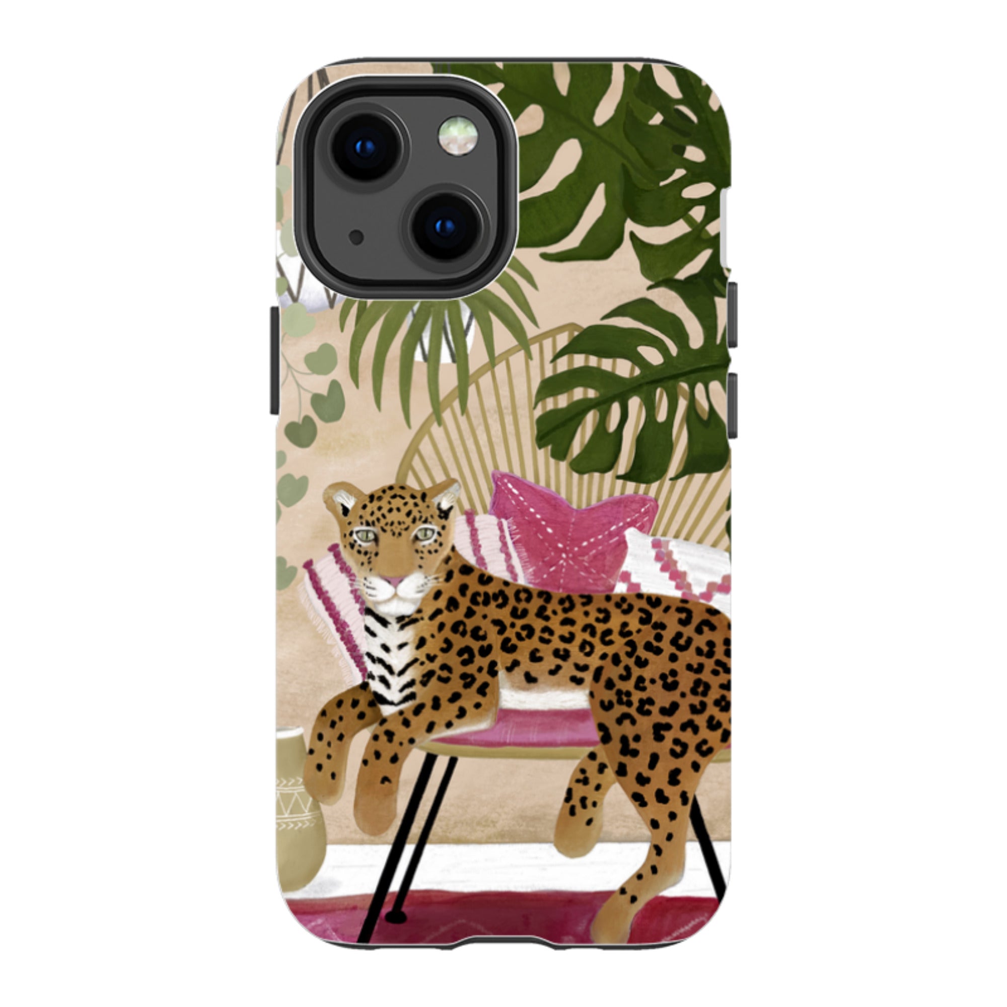iPhone Tough Case - Boho Leopard Cream By Bex Parkin