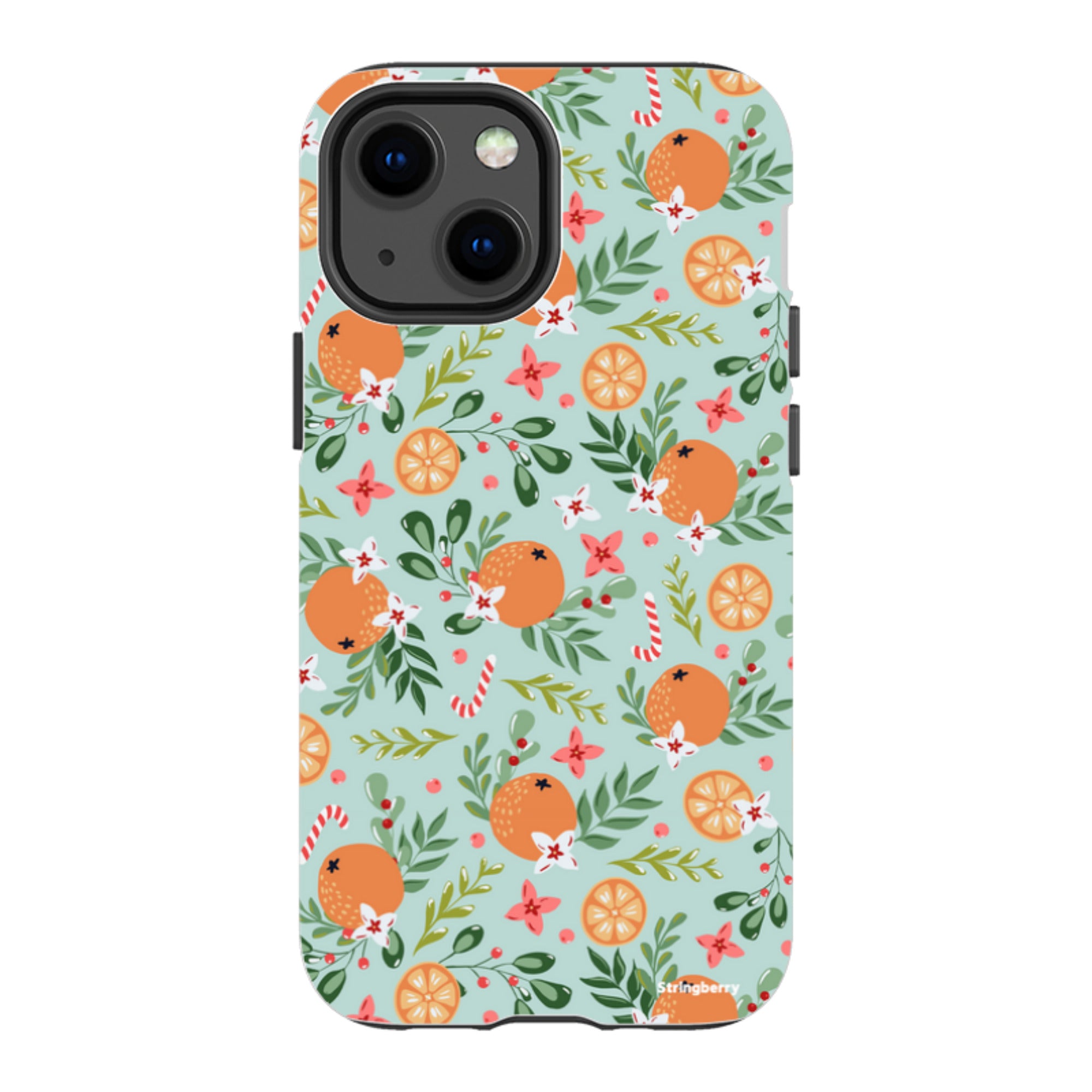 iPhone Tough Case - Oranges and Candy Canes