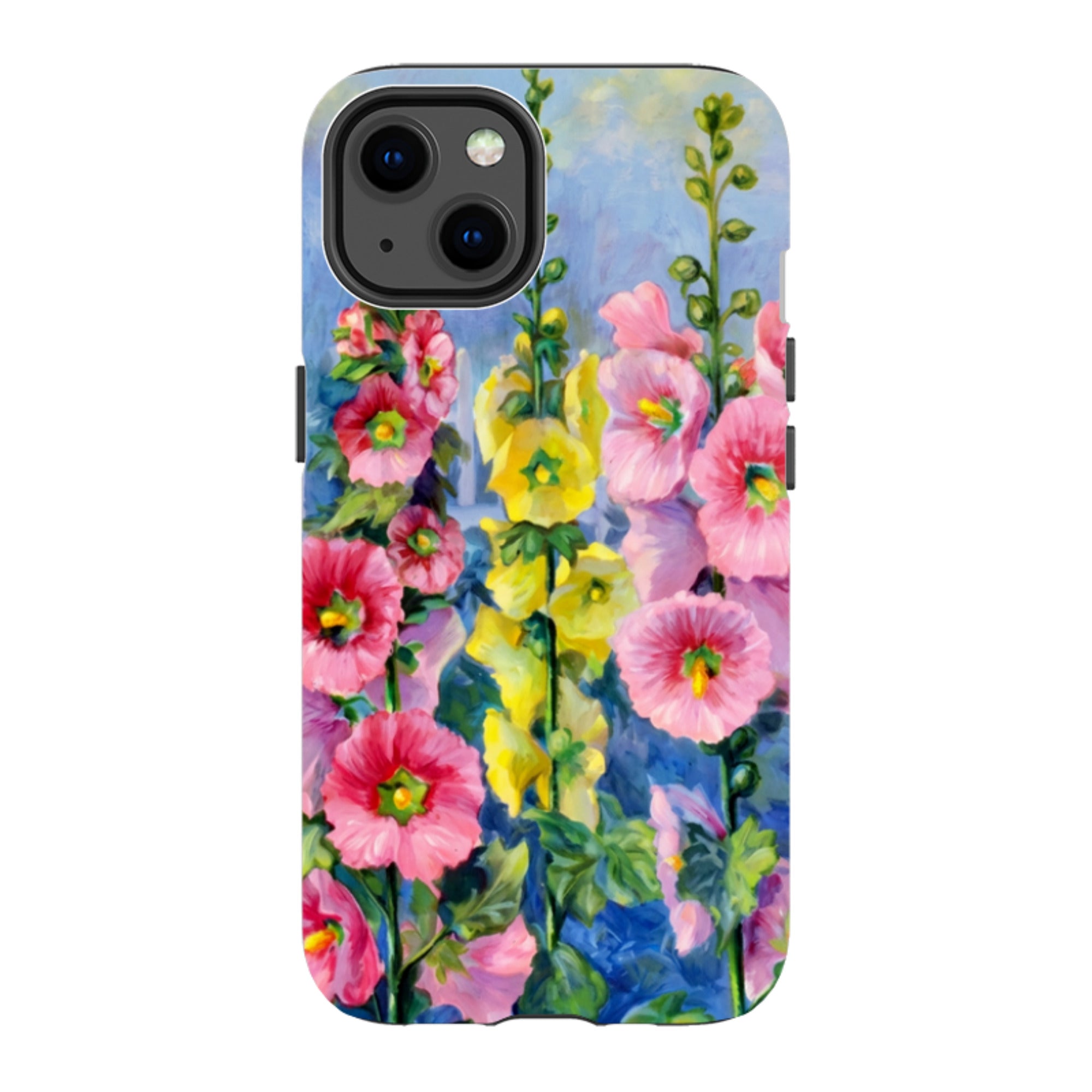 iPhone Tough Case - Hollyhock Garden