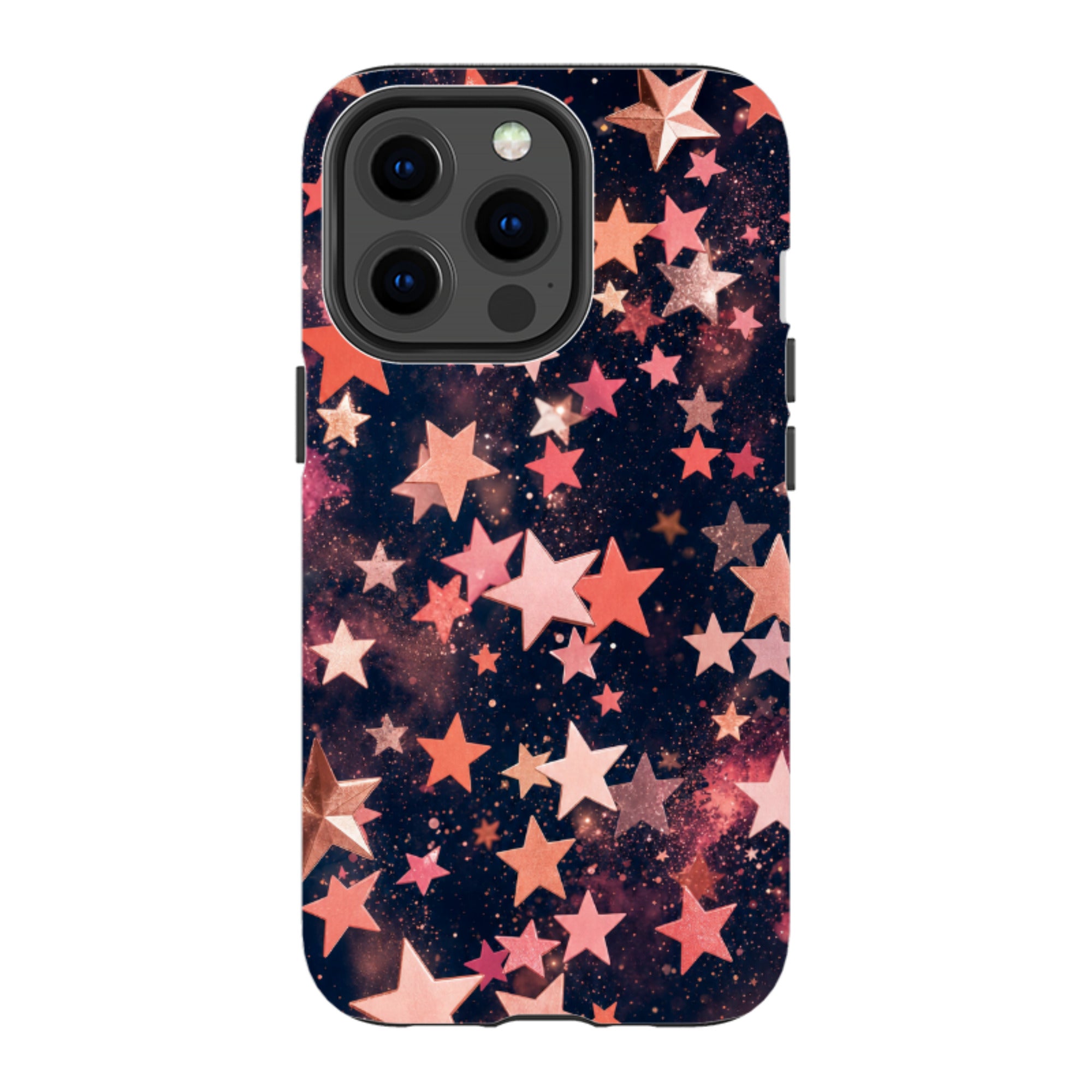 iPhone Tough Case - Rose Gold Galaxy Star