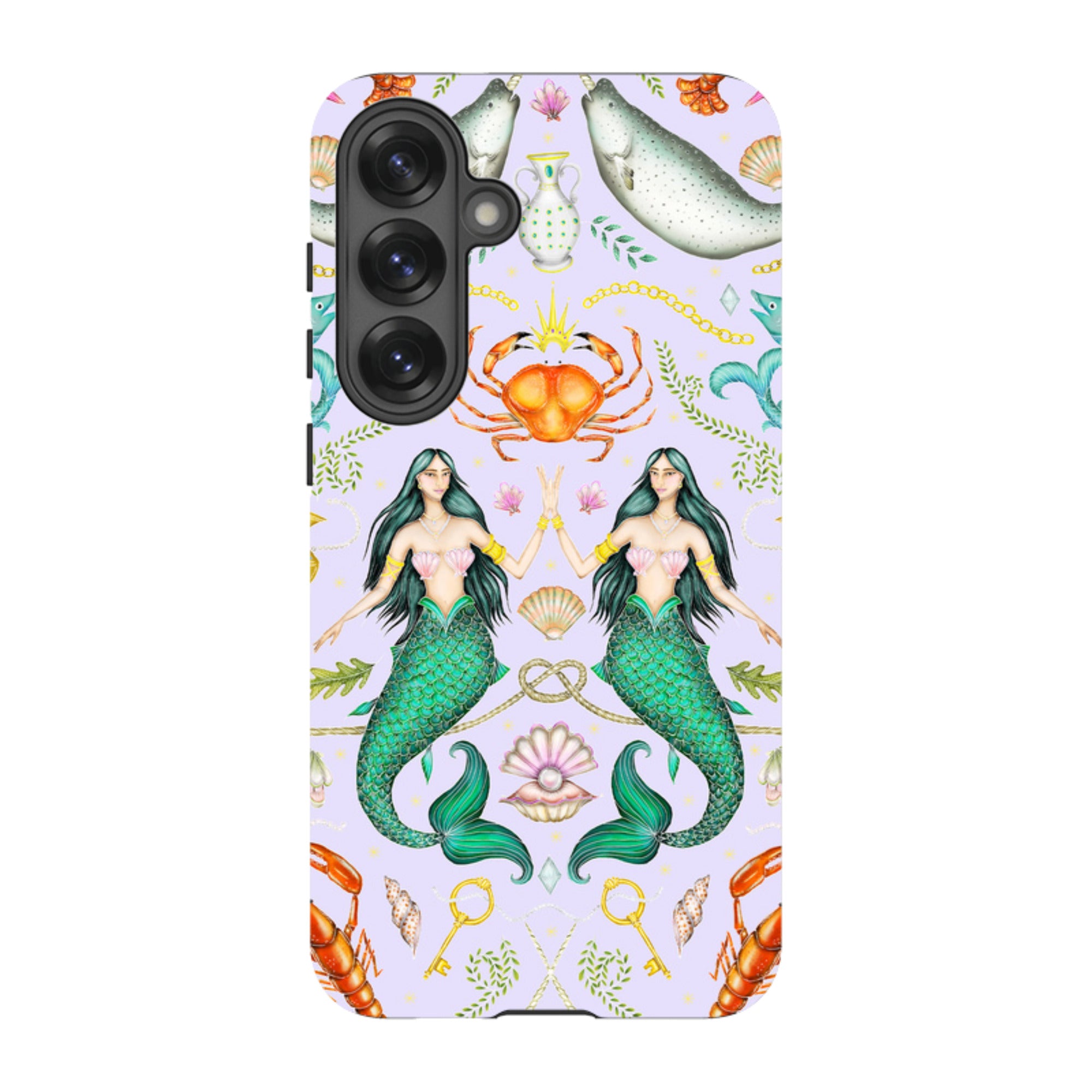 Samsung Tough Case - Tritons Treasure Lilac By Catherine Rowe