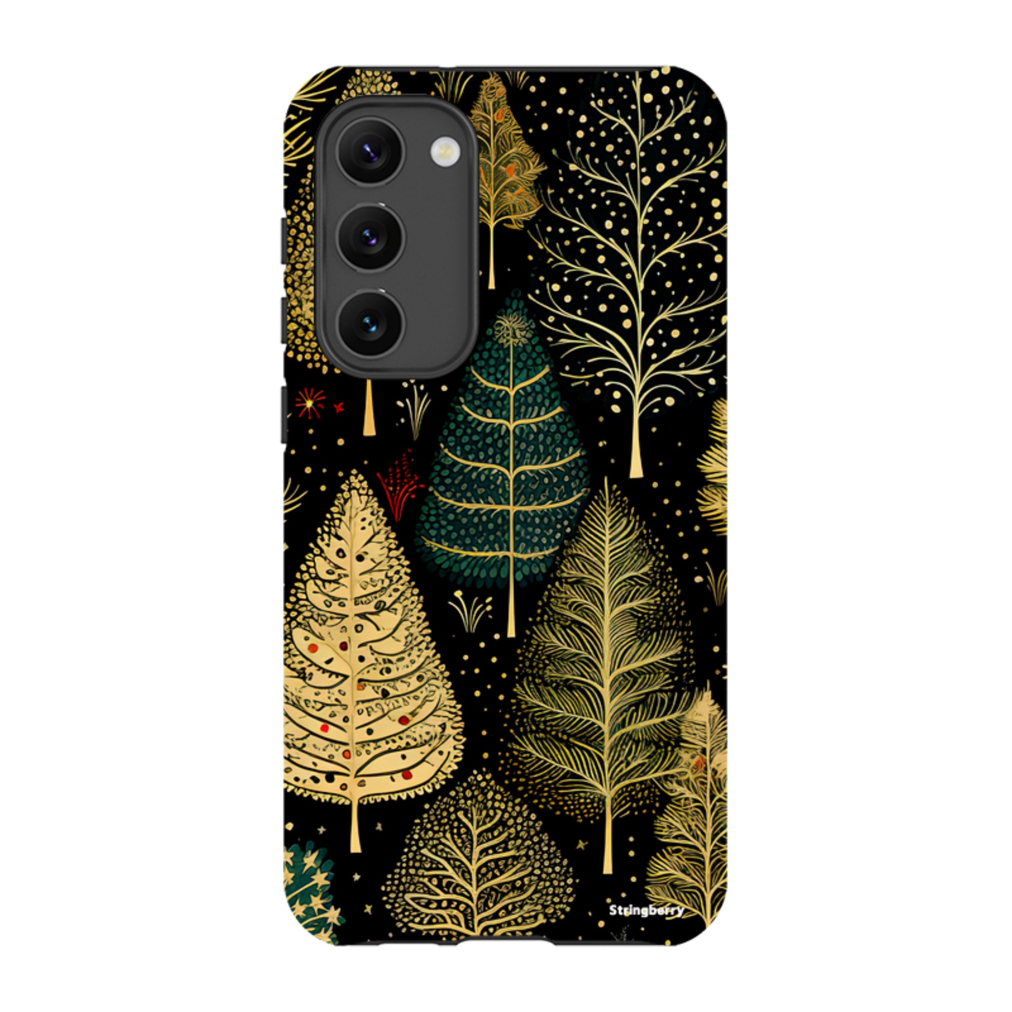 Samsung Tough Case -Golden Xmas Trees