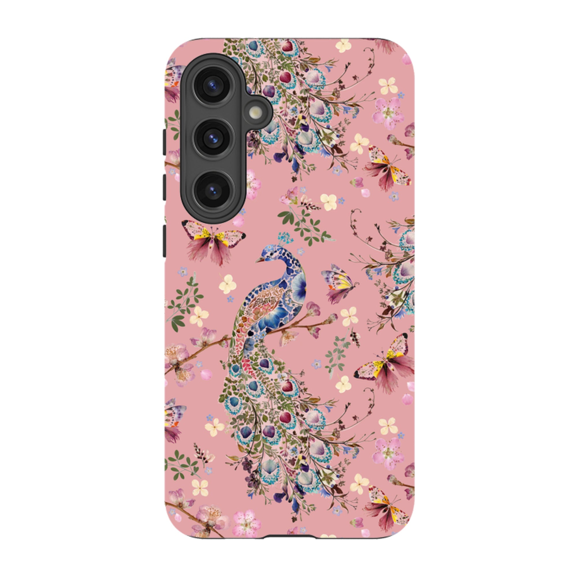 Samsung Tough Case - Peacock and Cherry Blossoms Lupine By Helen Ahpornsiri