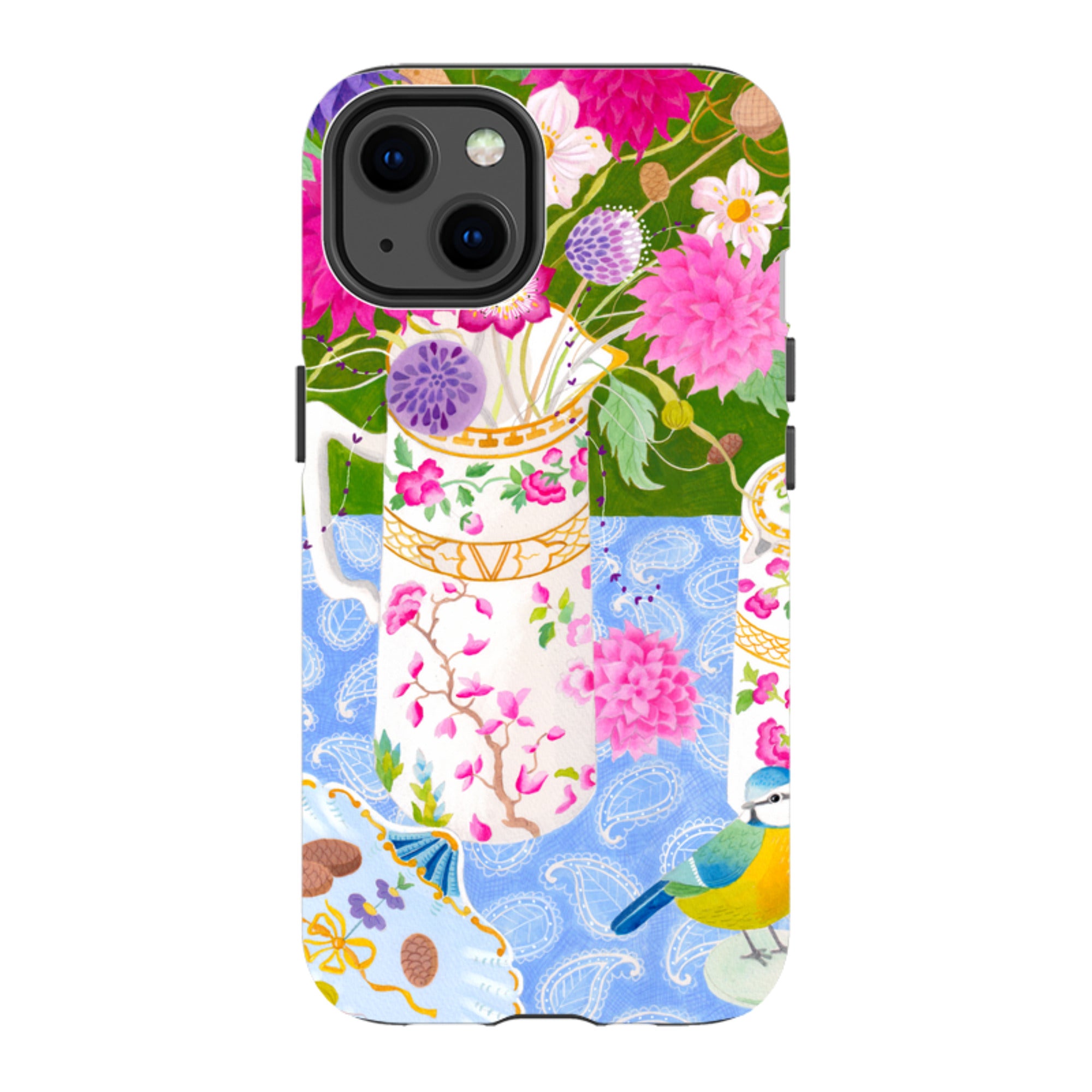 iPhone Tough Case - Dahlias By Bex Parkin