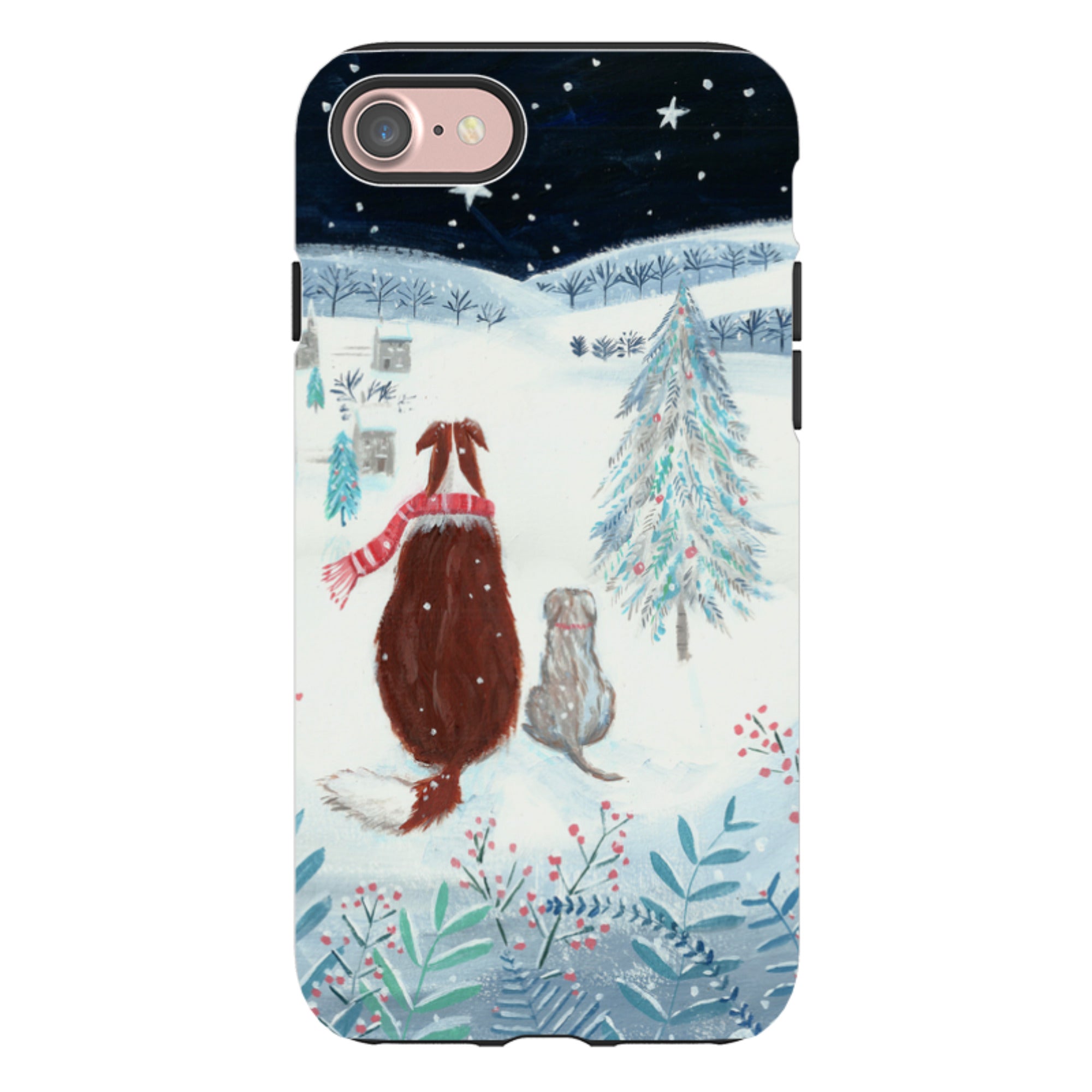 iPhone Tough Case - Snow Dogs By Mary Stubberfield