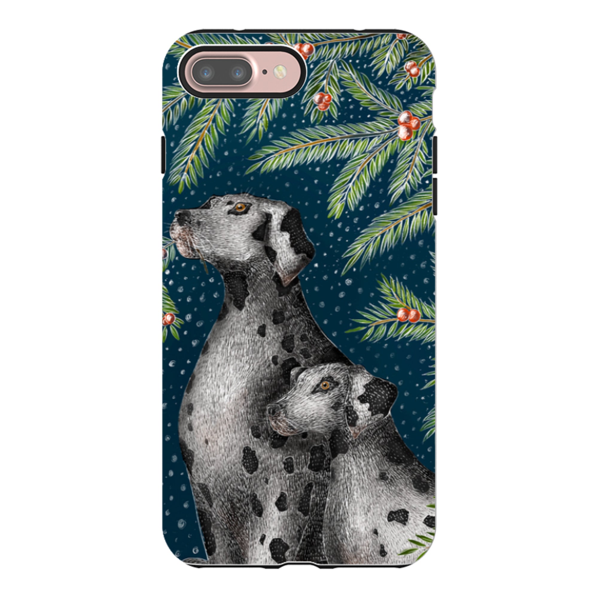 iPhone Tough Case - Christmas Dalmatians By Catherine Rowe