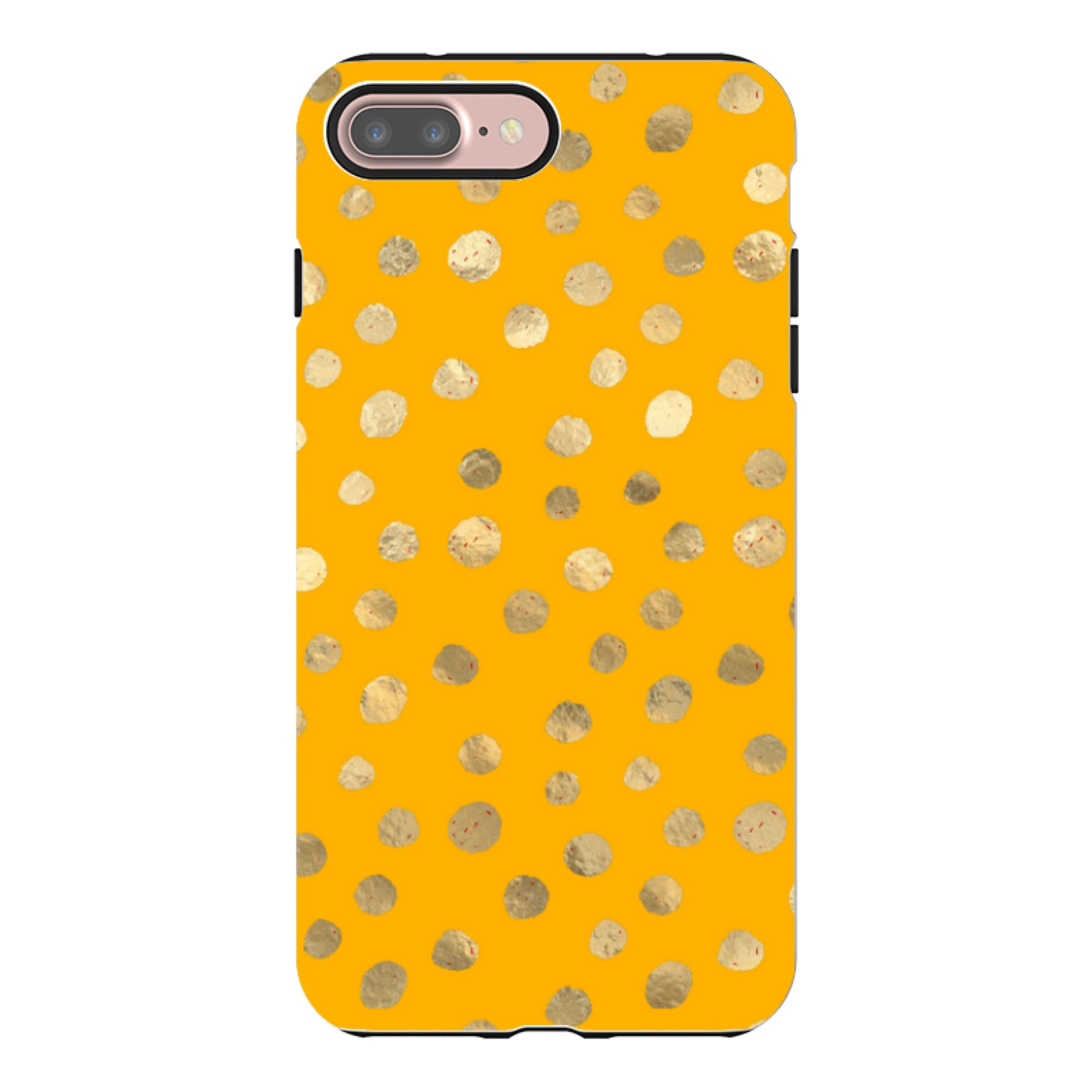iPhone Tough Case - Honey and Gold Dots