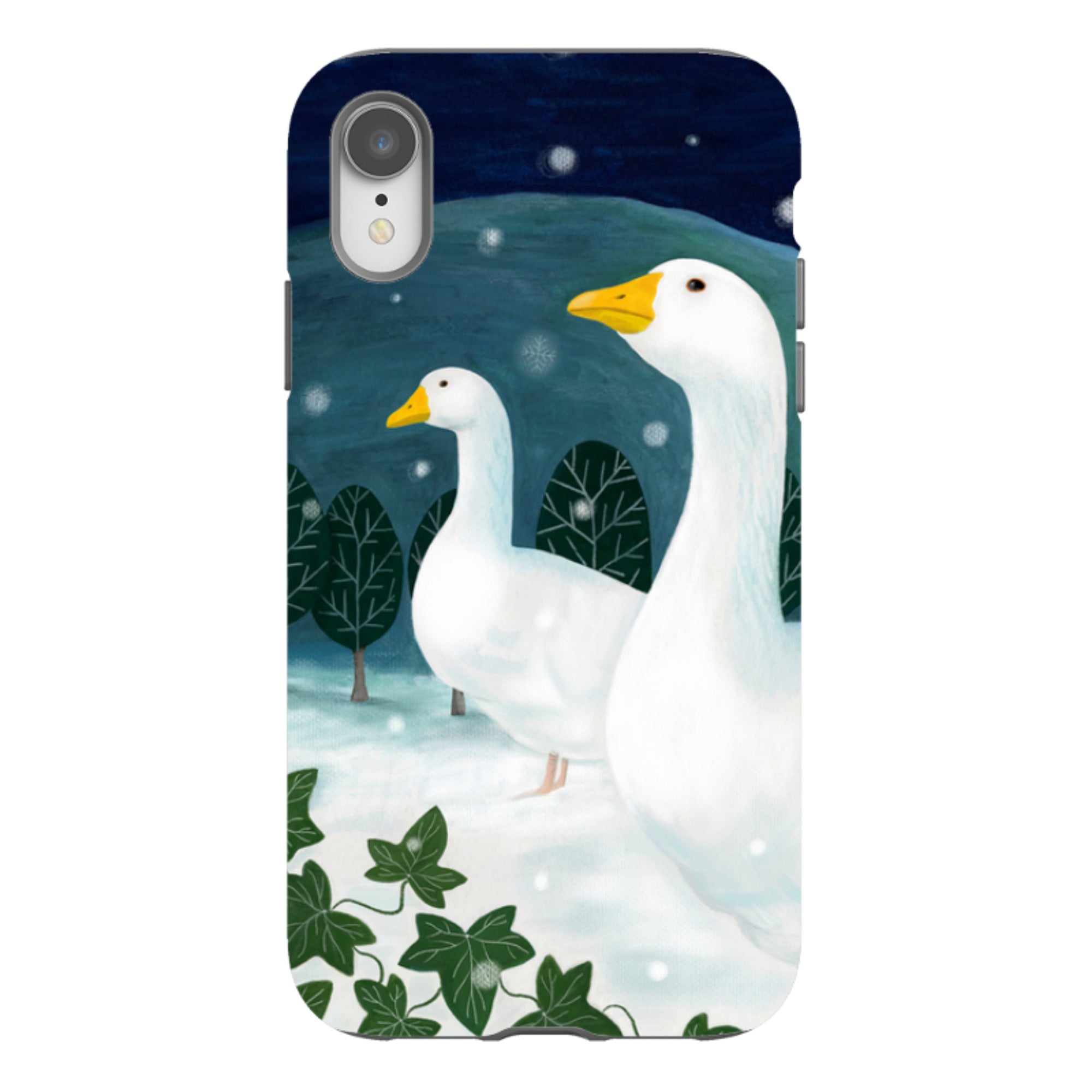iPhone Tough Case - Winter Geese By Bex Parkin