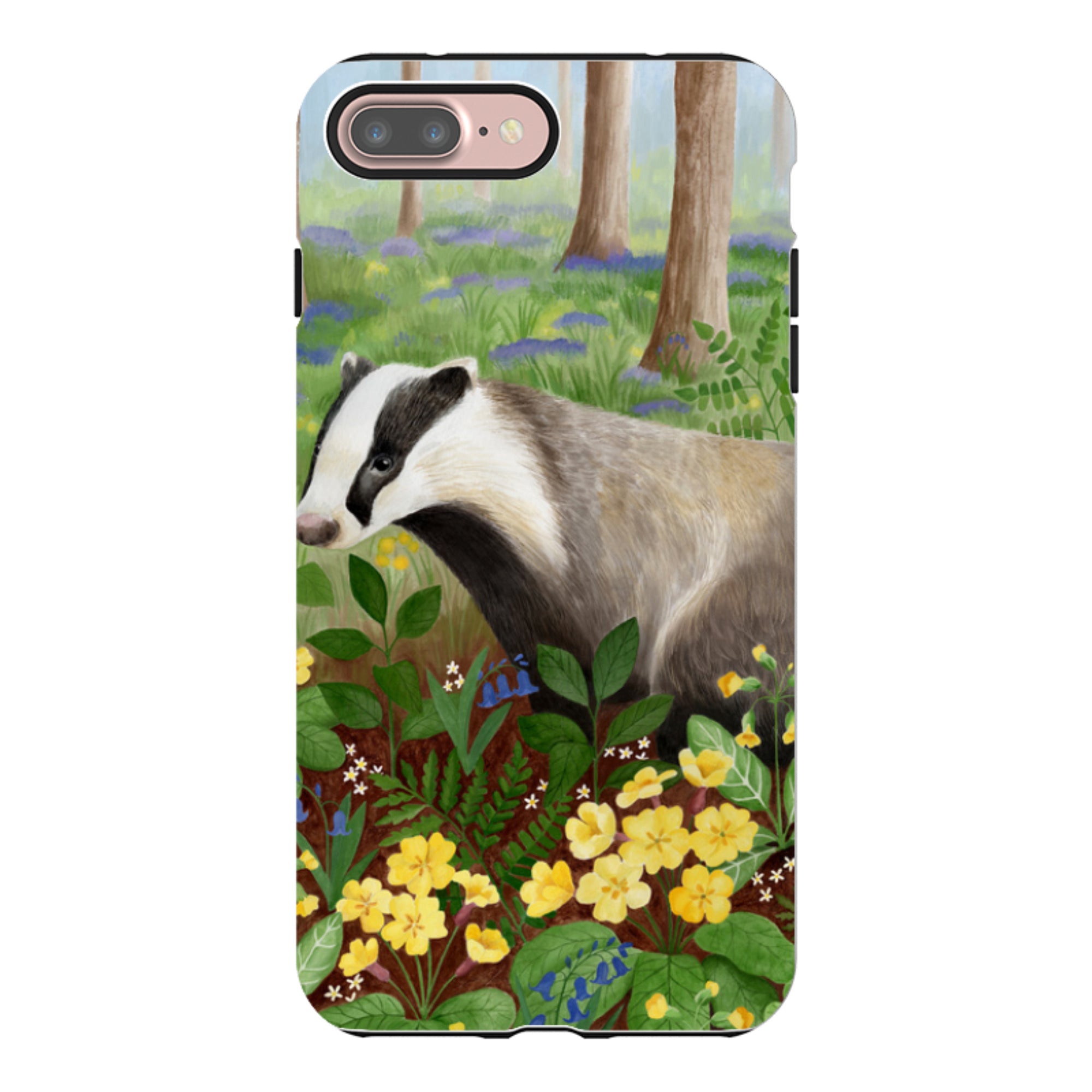 iPhone Tough Case - Bluebell Badger By Bex Parkin