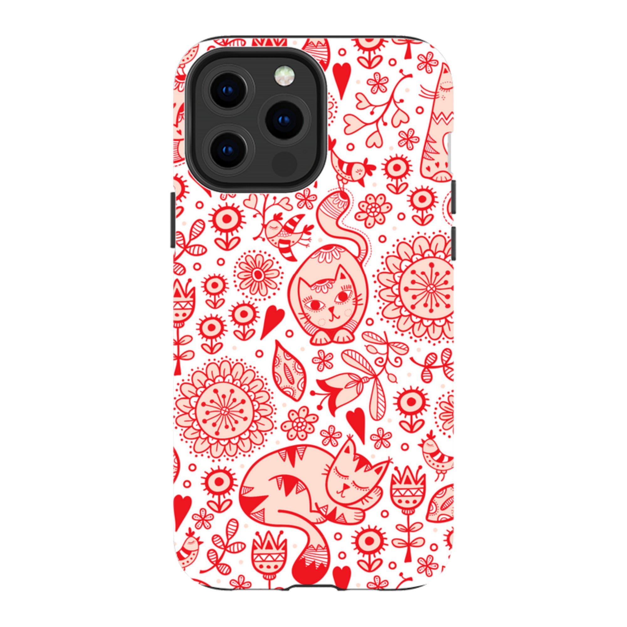 iPhone MagSafe Tough Case -  Red Cats By Suzy Taylor